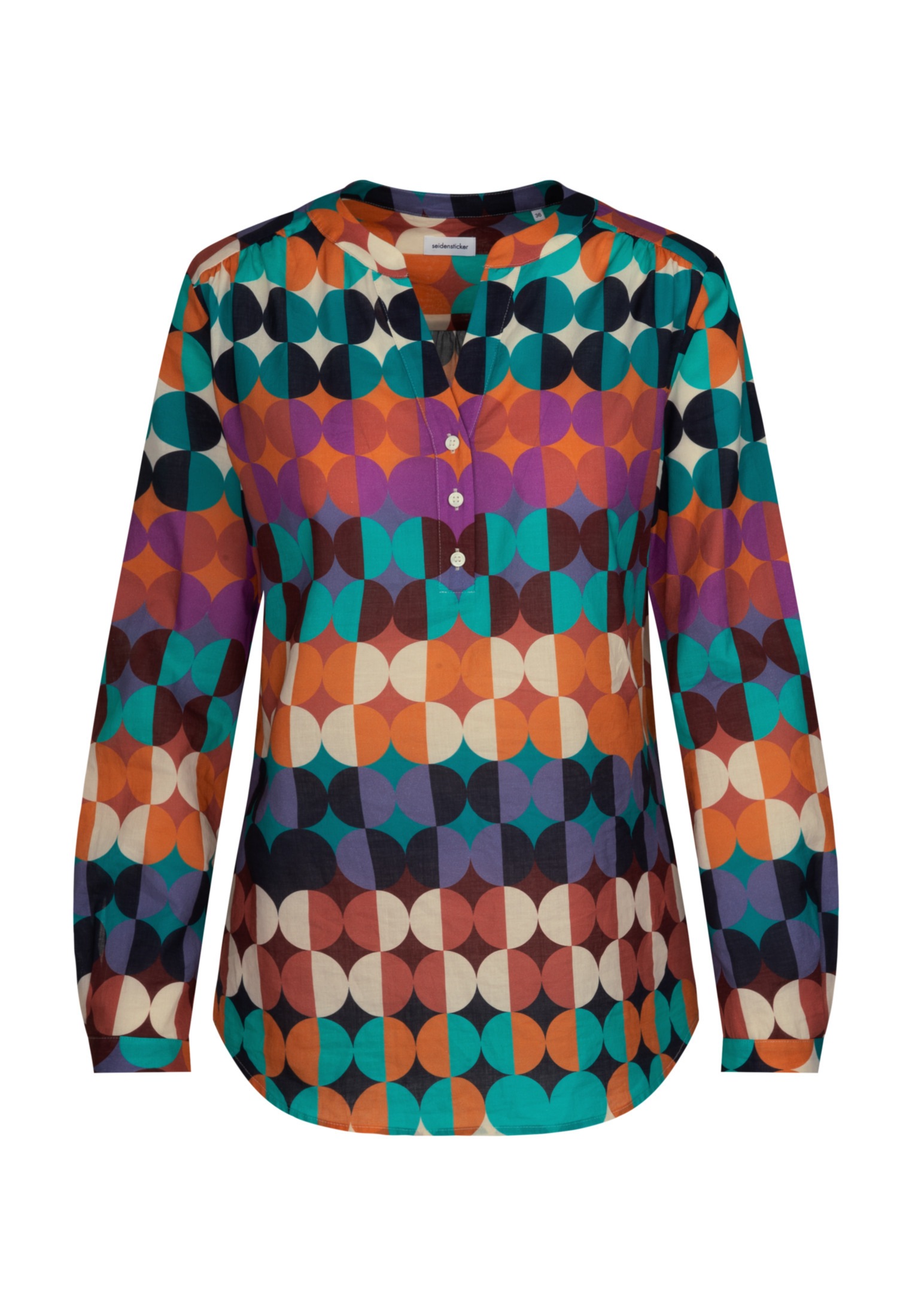 seidensticker Klassische Bluse »Schwarze Rose«, Tunika Geometrische Muster