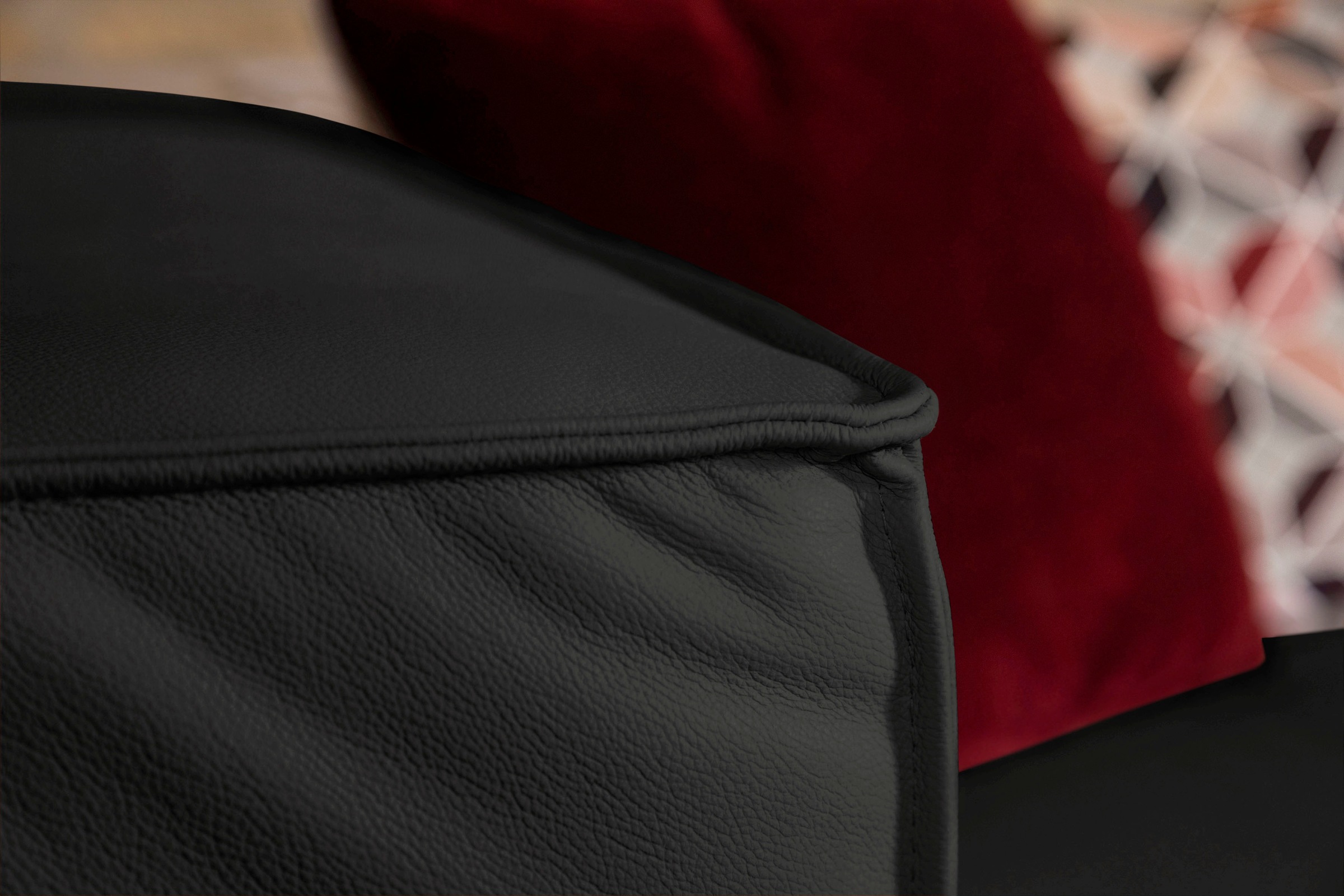 W.SCHILLIG Ecksofa »around-the-block, modern und elegant, bequem, L-Form« mit eleganter Biese, mit Federkern