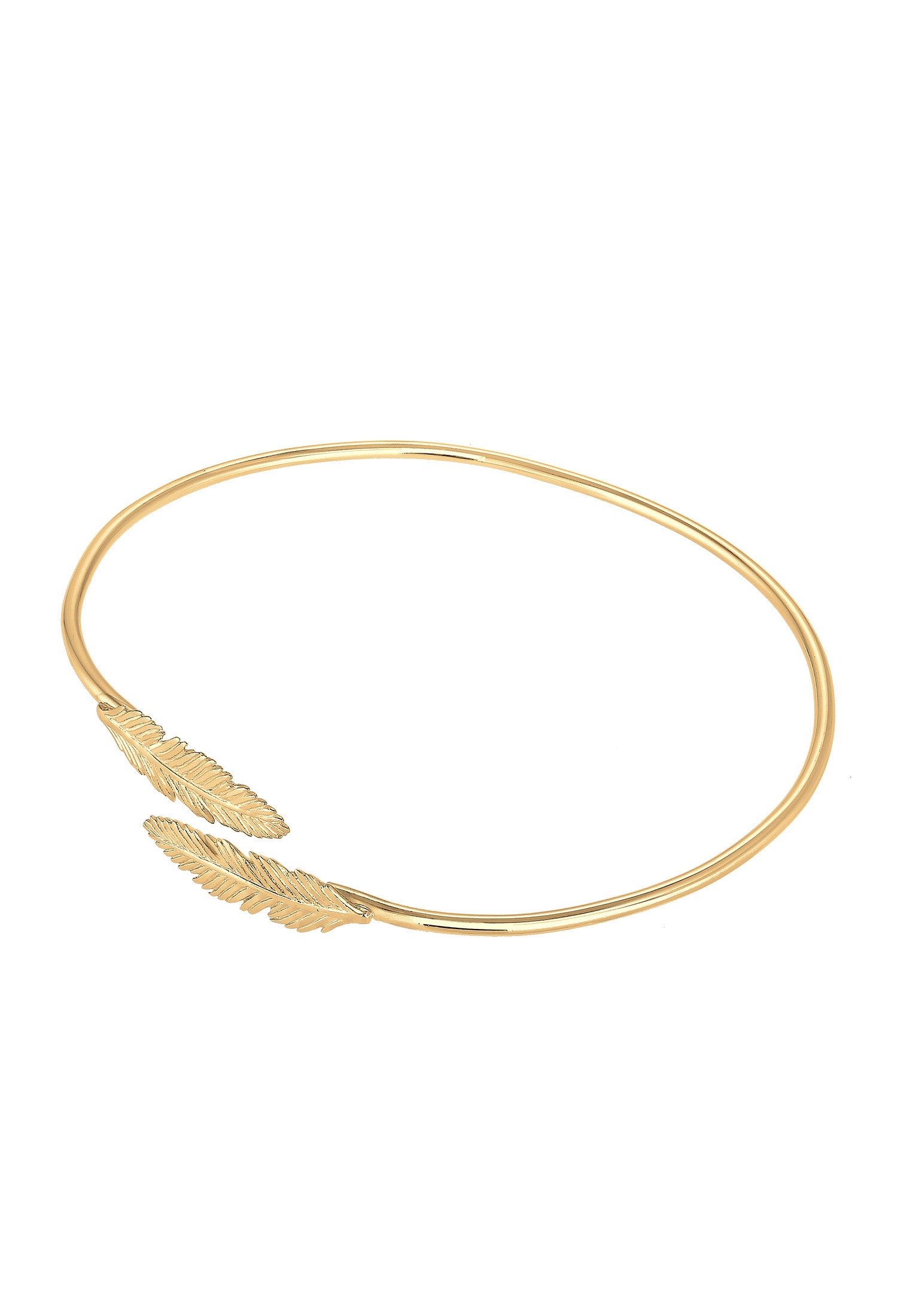 Elli Armreif »Armband Armreif Feder 925 Sterling Silber vergoldet«