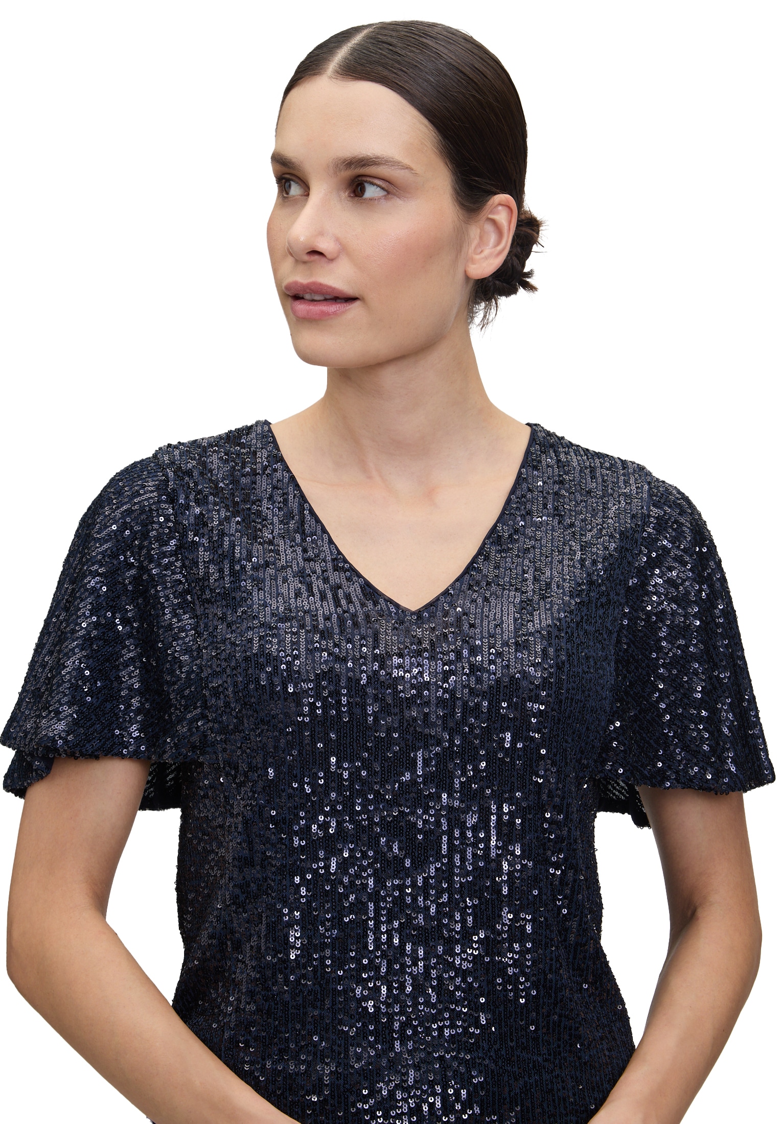 Vera Mont Paillettenshirt »Blusenshirt kurzarm«