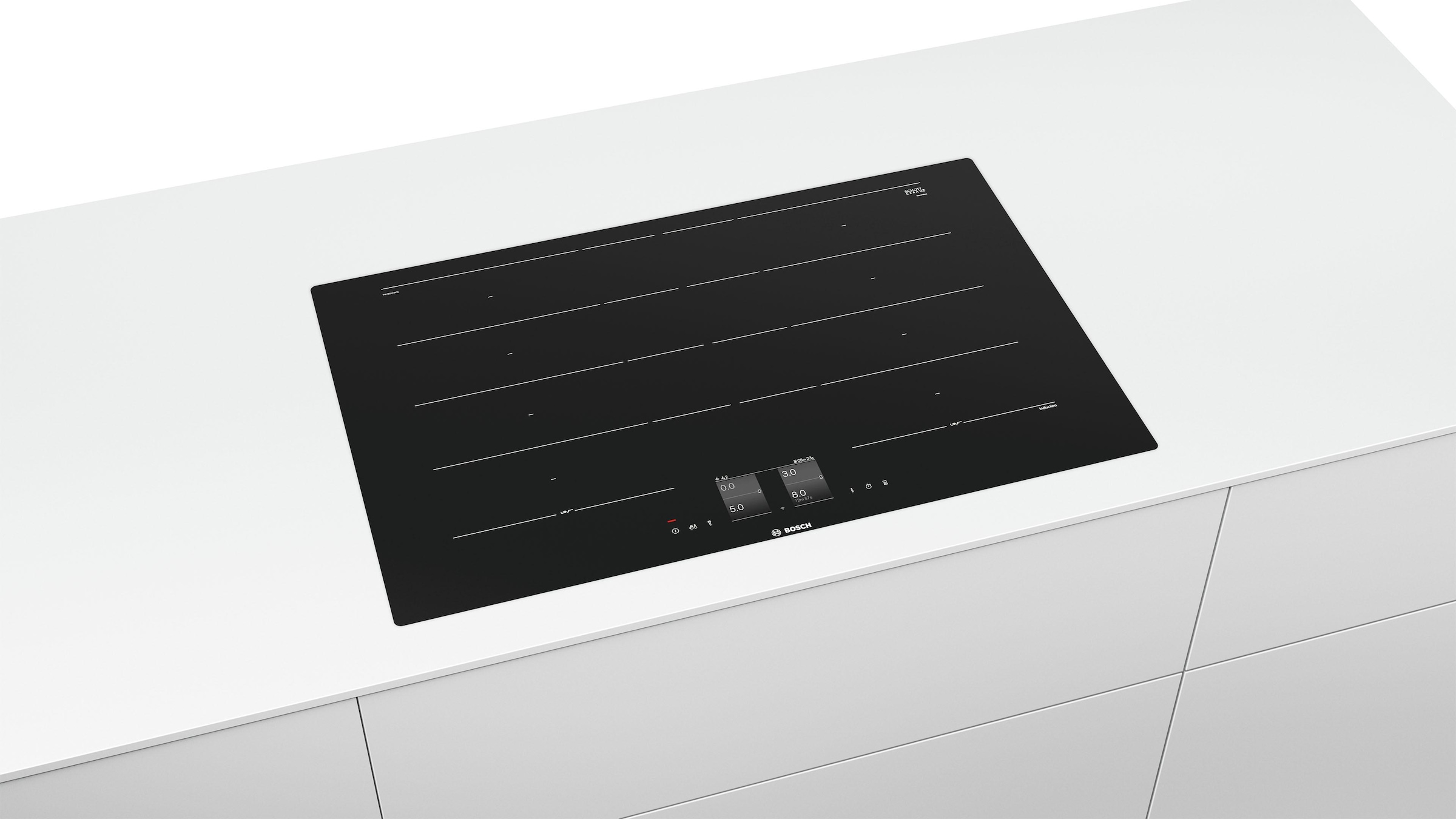 BOSCH Flex-Induktions-Kochfeld von SCHOTT CERAN®, PXY801KW1E, mit PerfectFry-Bratsensor