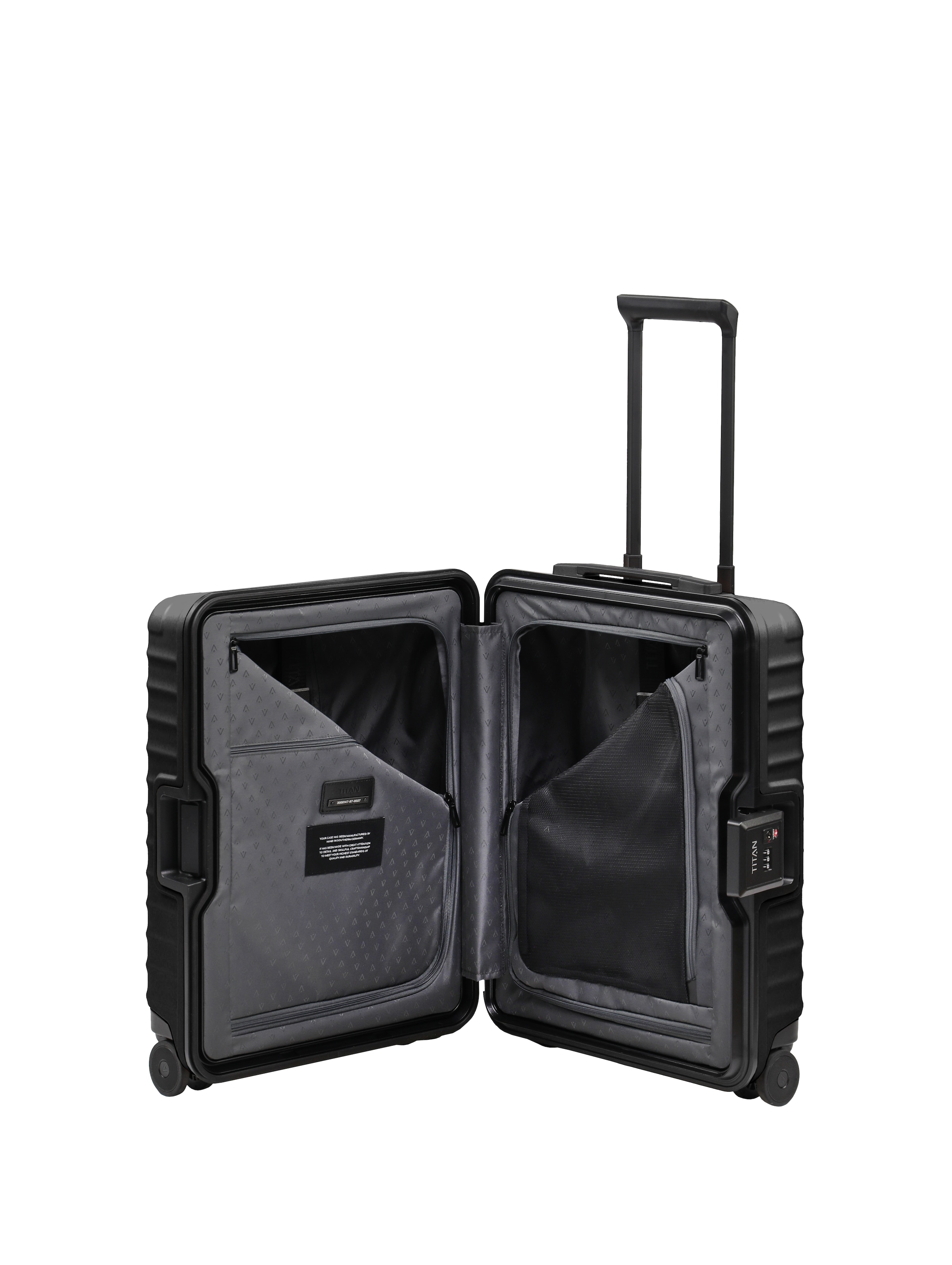 TITAN - Made in Germany Trolley »OVERSEAS Koffer Hartschale« 45 l 4 Rollen TSA-Rahmenschloss, smarter Innenaufteilung und kratzfester Oberfläche