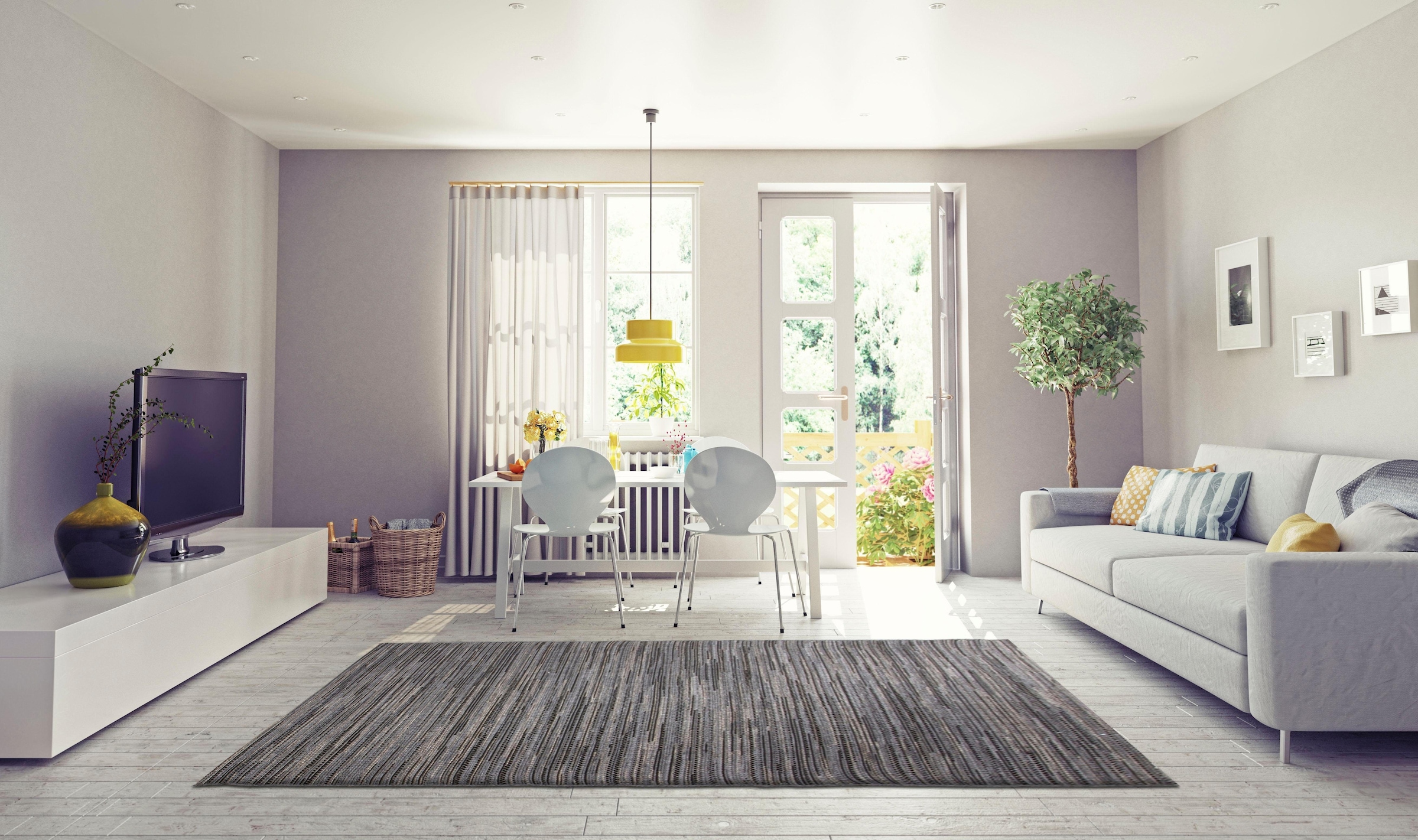 my home Teppich »Sokol«, rechteckig, 7 mm Höhe, Indoor und Outdoor geeignet, Wohnzimmer