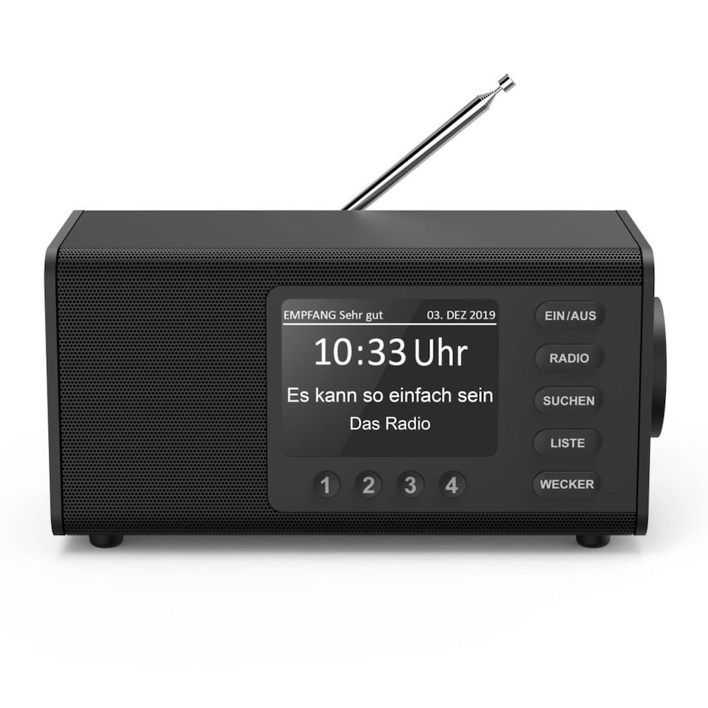 Hama Digitalradio (DAB+) »Digitalradio "DR1000DE", FM/DAB/DAB+, Schwarz Internetradio«, (5 W)