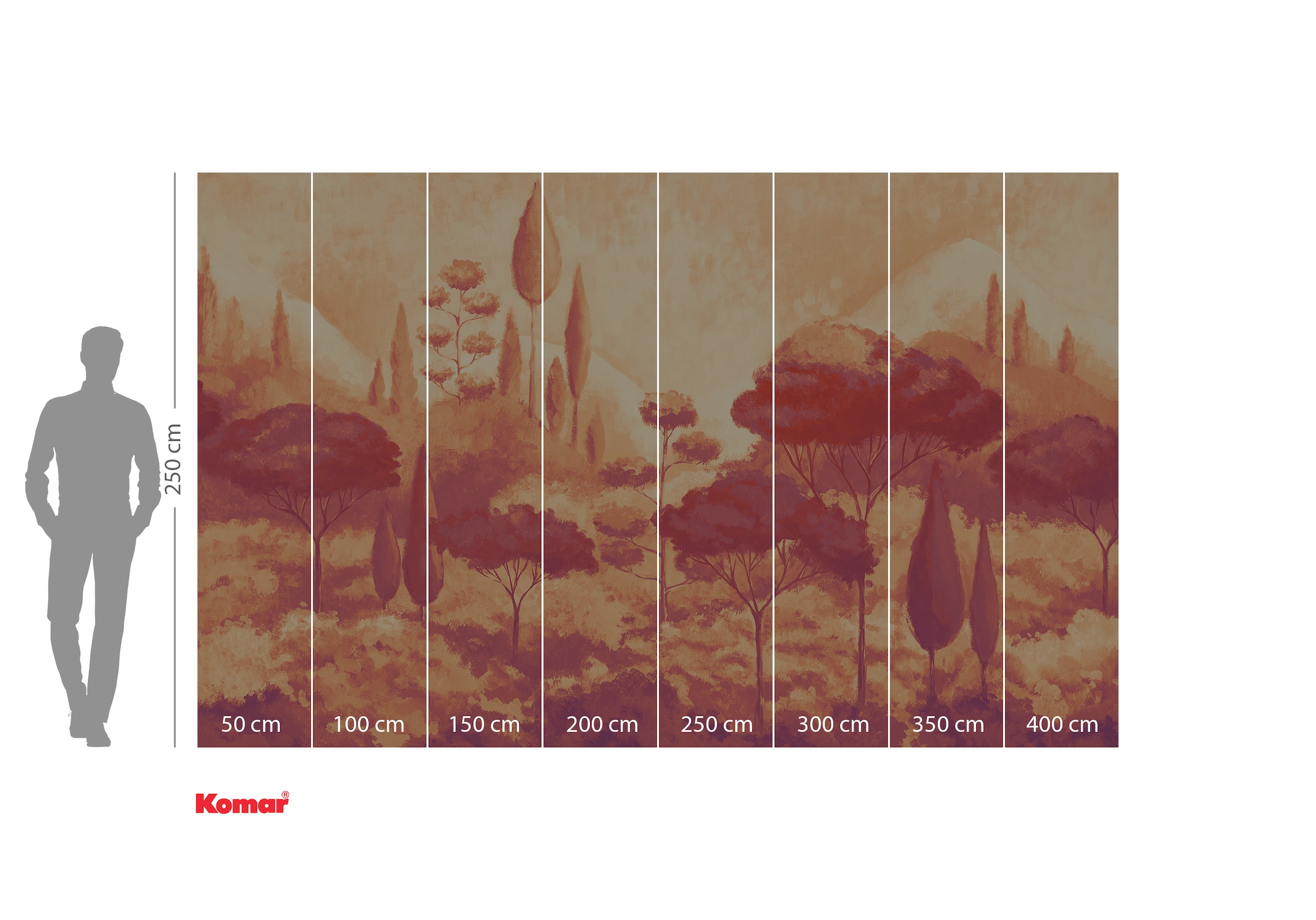 Komar Fototapete »Digitaldruck Vlies -  Luxury Labyrinth - Größe 400 x 250 cm« bedruckt | floral | geblümt | gemustert | tropisch glatt Wohnzimmer, Schlafzimmer