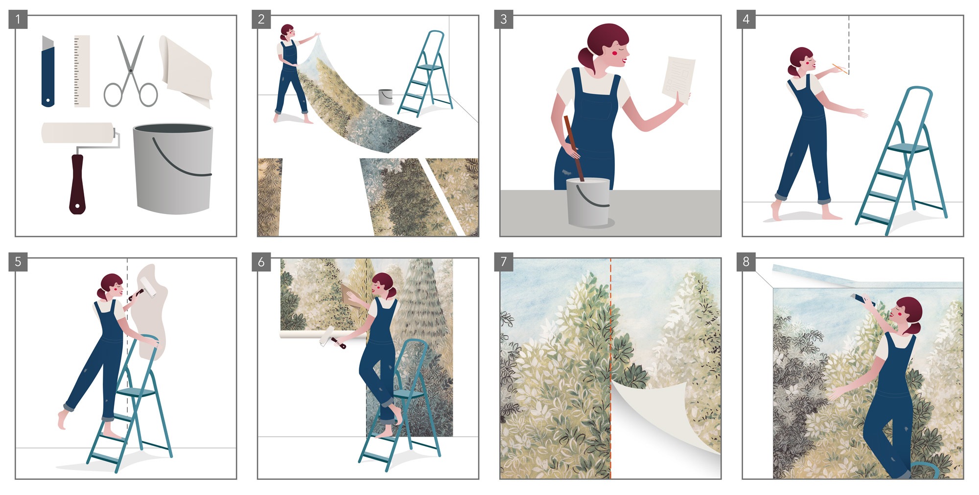 Komar Fototapete »Vlies Fototapete - Englische Rosen - Größe 100 x 280 cm« Motiv | bedruckt glatt