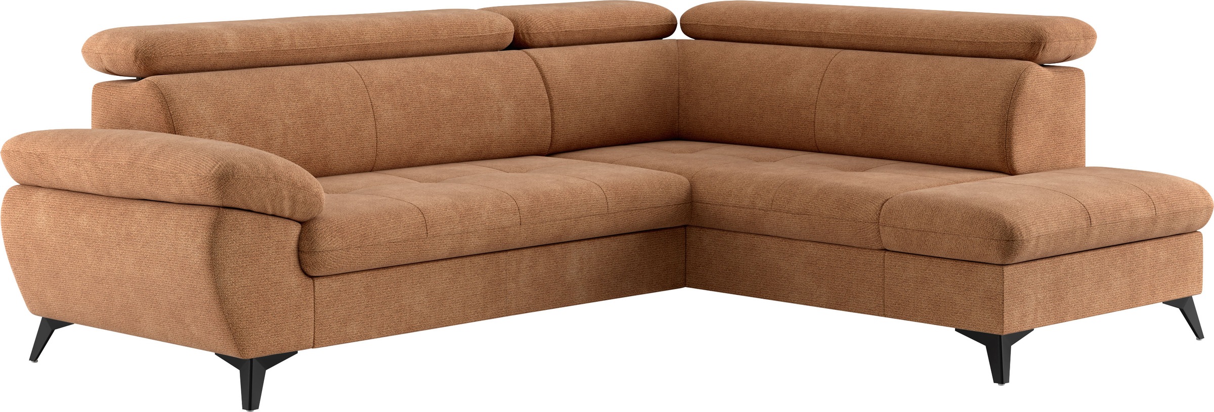COTTA Ecksofa »Hudson L-Form«, mit Kopfteilverstellung, wahlweise mit Bettfunktion & Bettkasten