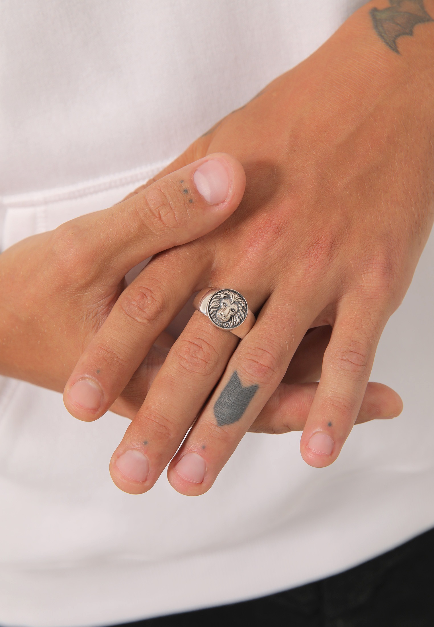 Kuzzoi Siegelring »Ring Herren Siegelring Löwe Prächtig 925 Silber«