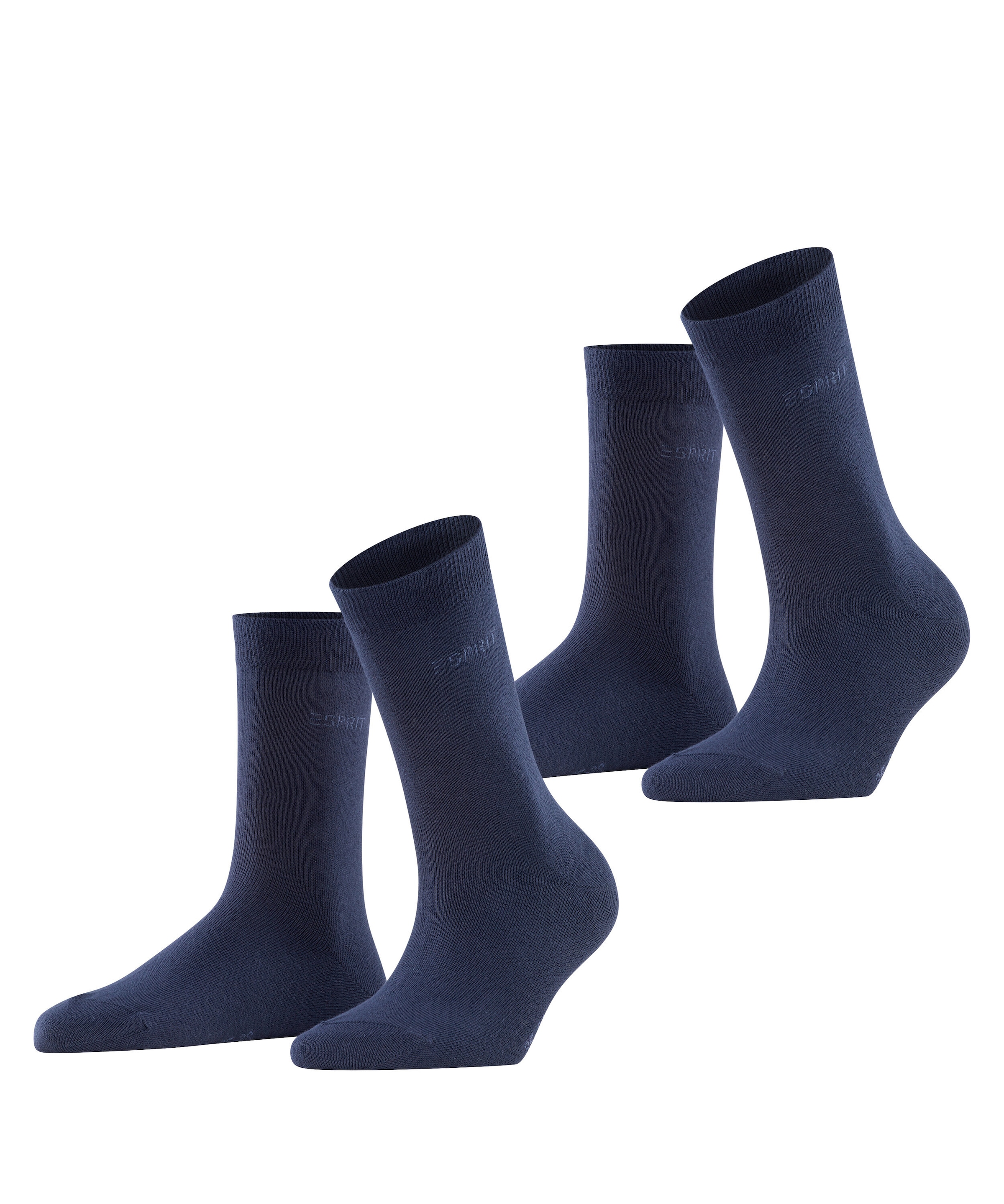 Esprit Socken »Uni« 2 Paar, 2 Paar tlg. aus elastischem Material, atmungsaktiv, weich, hautfreundlich
