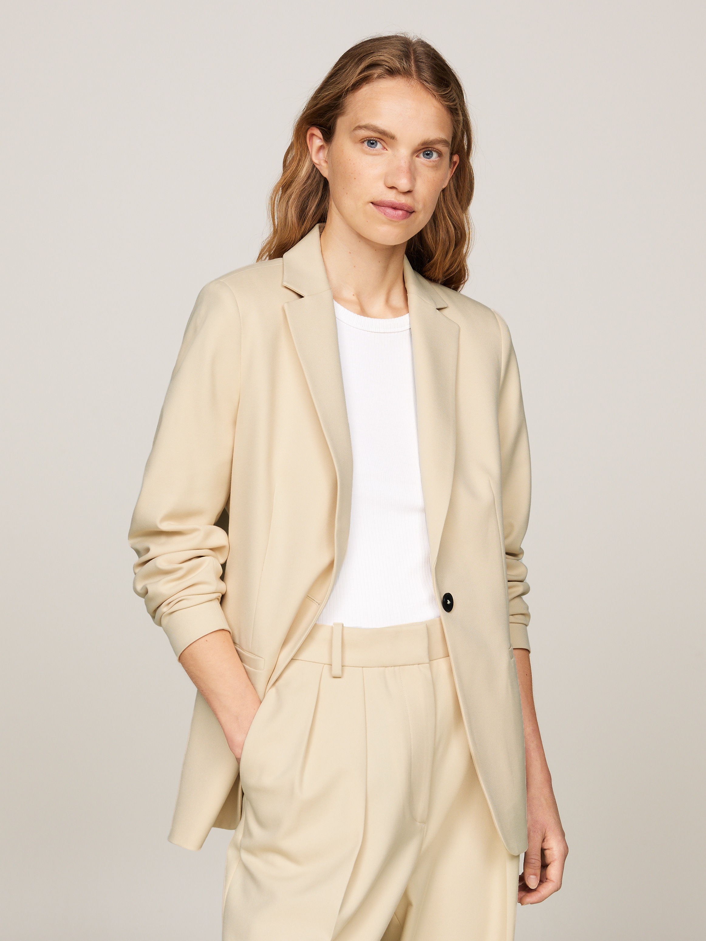 Tommy Hilfiger Longblazer »SMD CORE REGULAR SB BLAZER«, mit Logostickerei