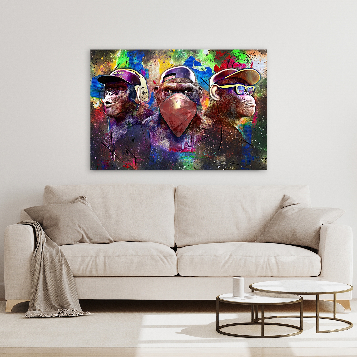 Affengeilebilder Leinwandbild »Affengeil Abstrakt by Juliano de Araujo auf Keilrahmen gespannt« 1 Stk. tlg. Kunstdruck Wandbild Bild in verschiedenen Formaten