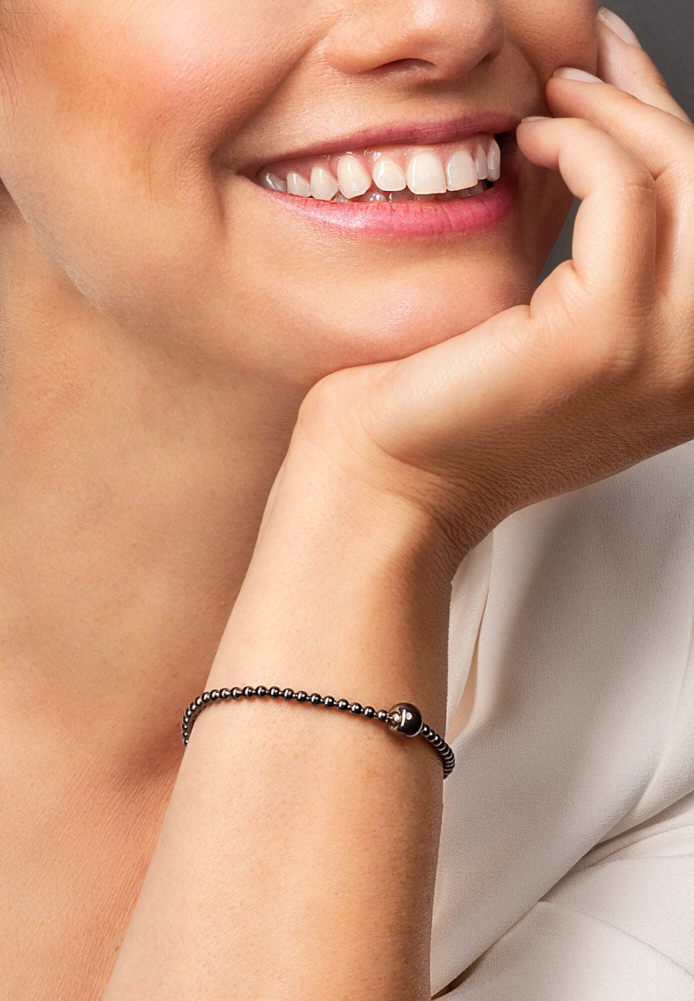 ONE ELEMENT Silberarmband »Armband Kugelkette aus 925 Silber Ø 58,0 mm mit Gummiband«