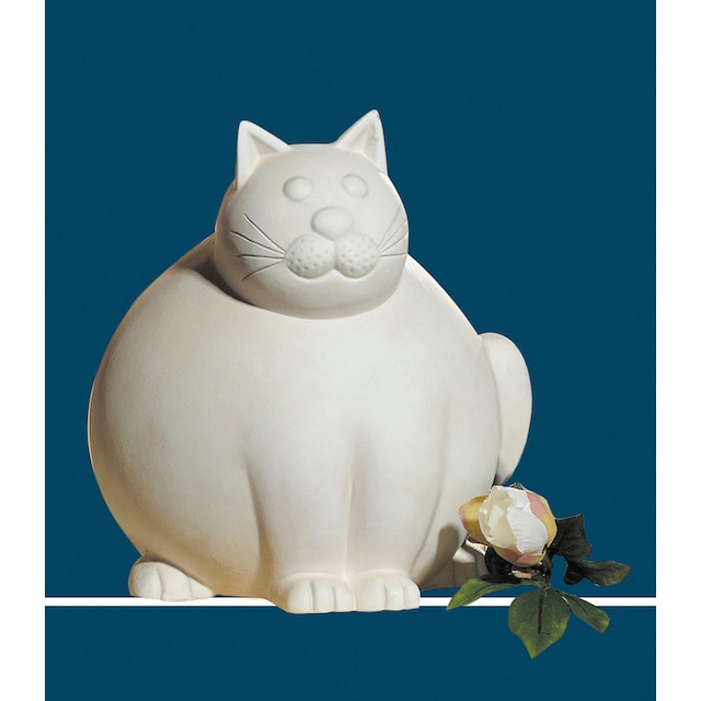 GILDE Dekofigur »Katze Molli, creme-weiß«, Dekoobjekt, Tierfigur, Höhe 30 cm,  aus Keramik, Wohnzimmer auf Rechnung bestellen