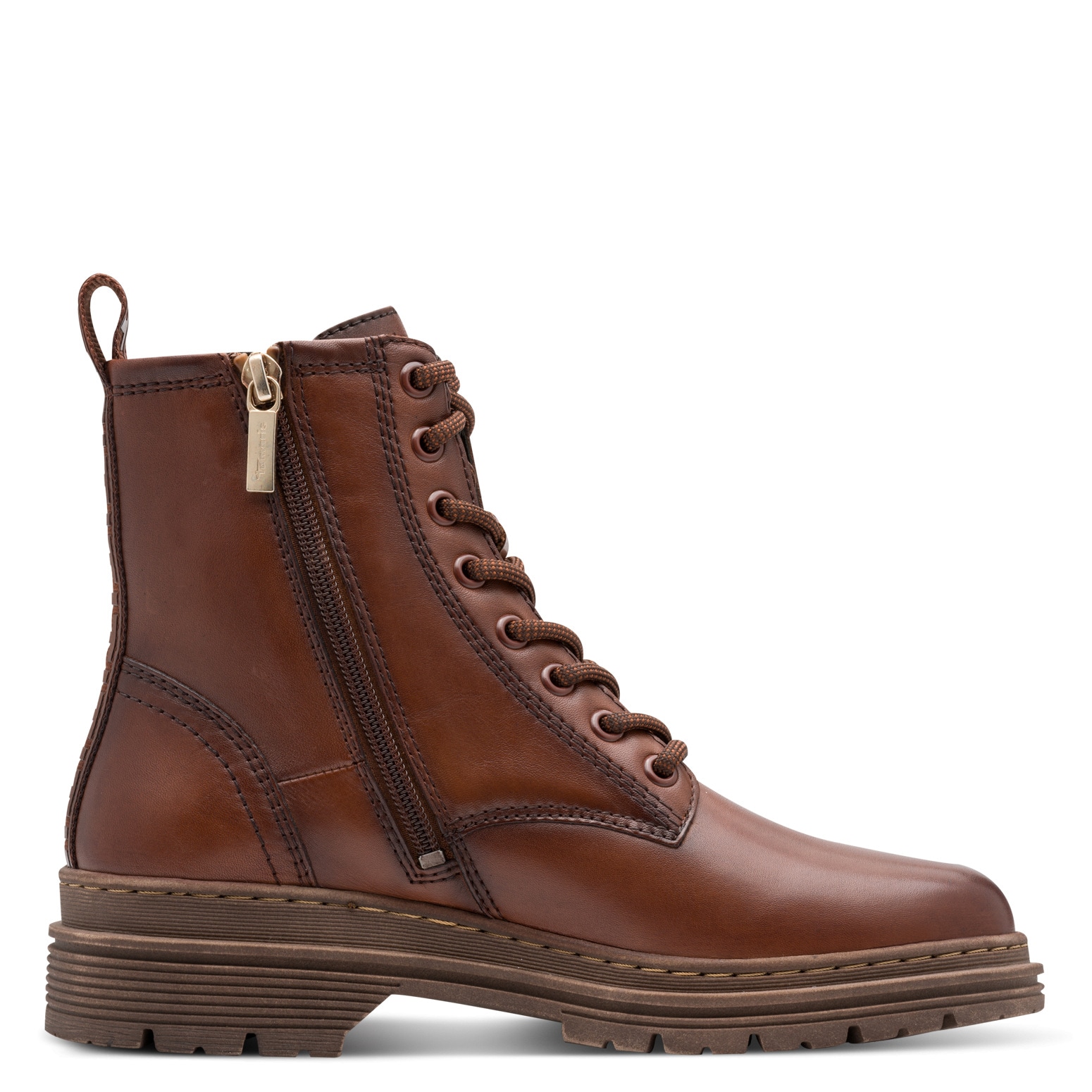 Tamaris Schnürboots  , Blockabsatz, Schnürstiefelette in angesagter Used Optik