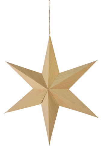 Dekostern »Leevi, Weihnachtsdeko aus Holz und Kraftpapier, Ø ca. 50 cm«, (1 St.)