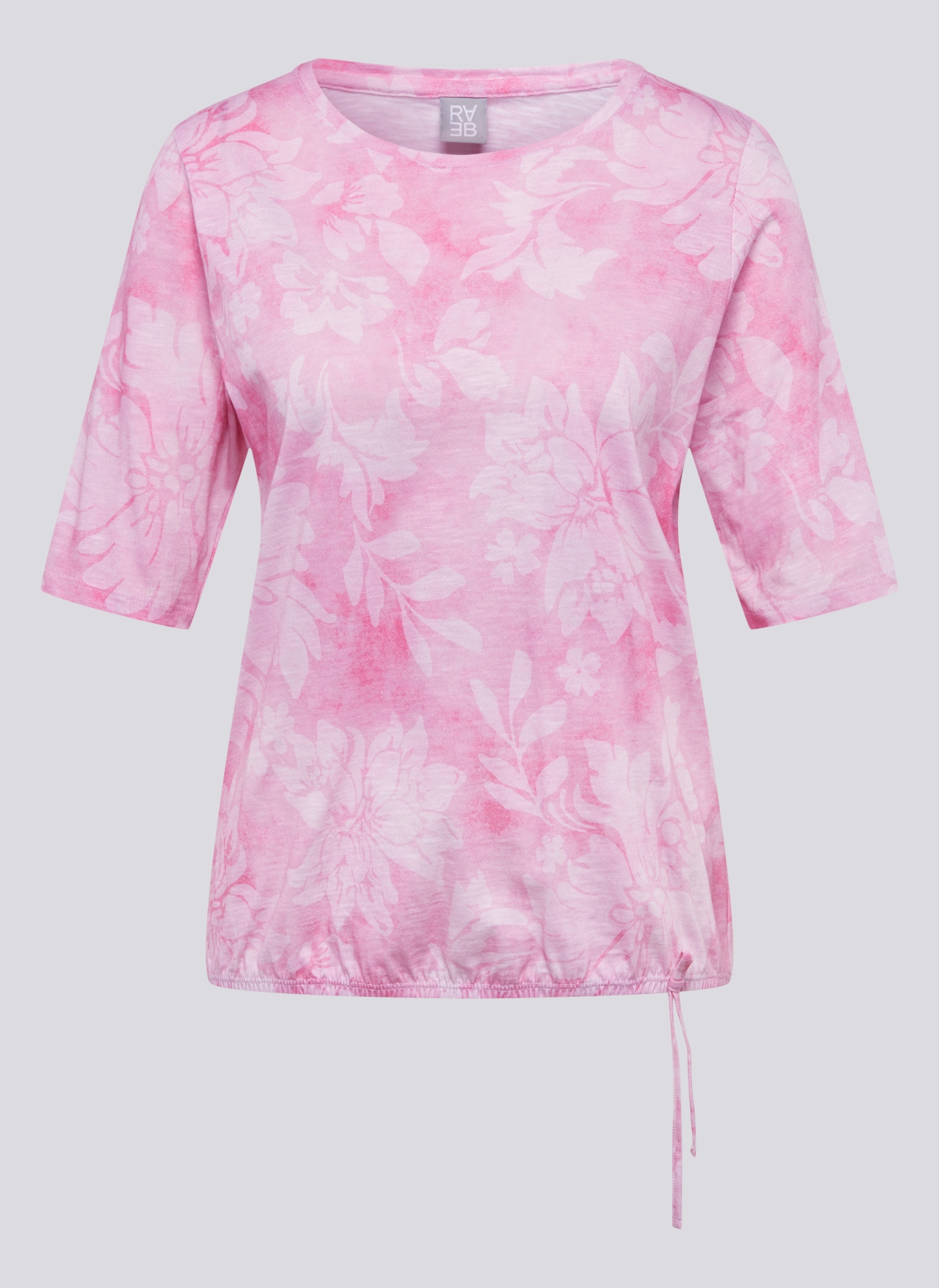 Rabe Rundhalsshirt, mit floralem Muster
