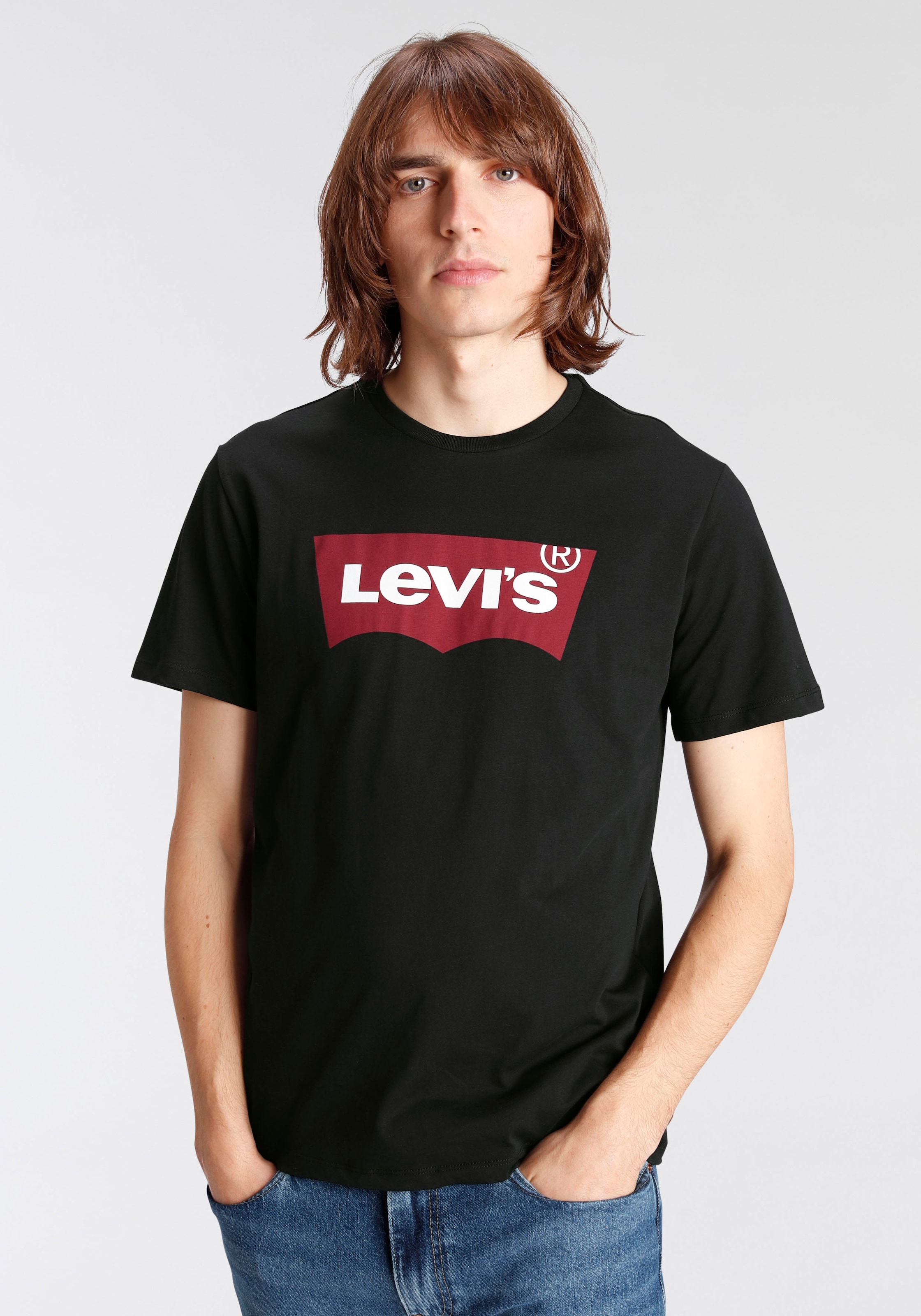 Levi's® T-Shirt »Batwing Logo Tee«, mit Logo-Front-Print