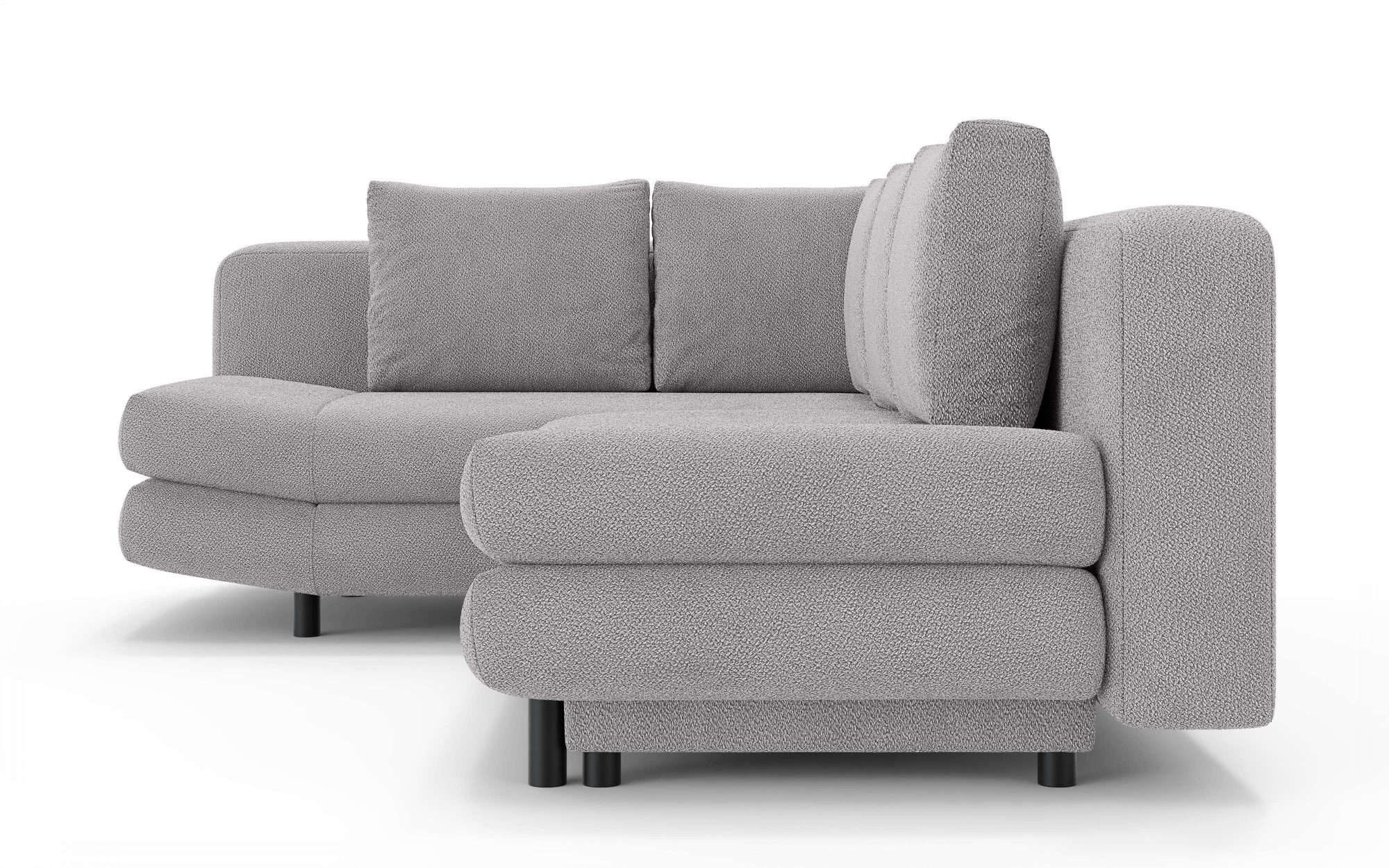 Home affaire Ecksofa »LENNARA Schlafsofa mit Bettkasten, Maße B/T/H: 234/179/85 cm«, L-Form mit Ottomane rechts/links, mit Wellenunterfederung