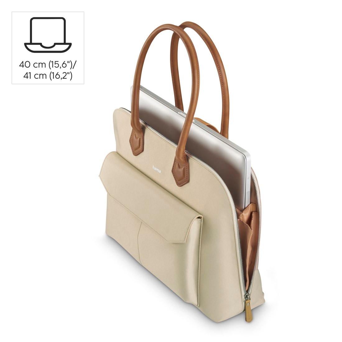 Hama Laptoptasche »Laptoptasche für 15,6-16,2“ (Recycling Henkeltasche aus Kunstleder)«