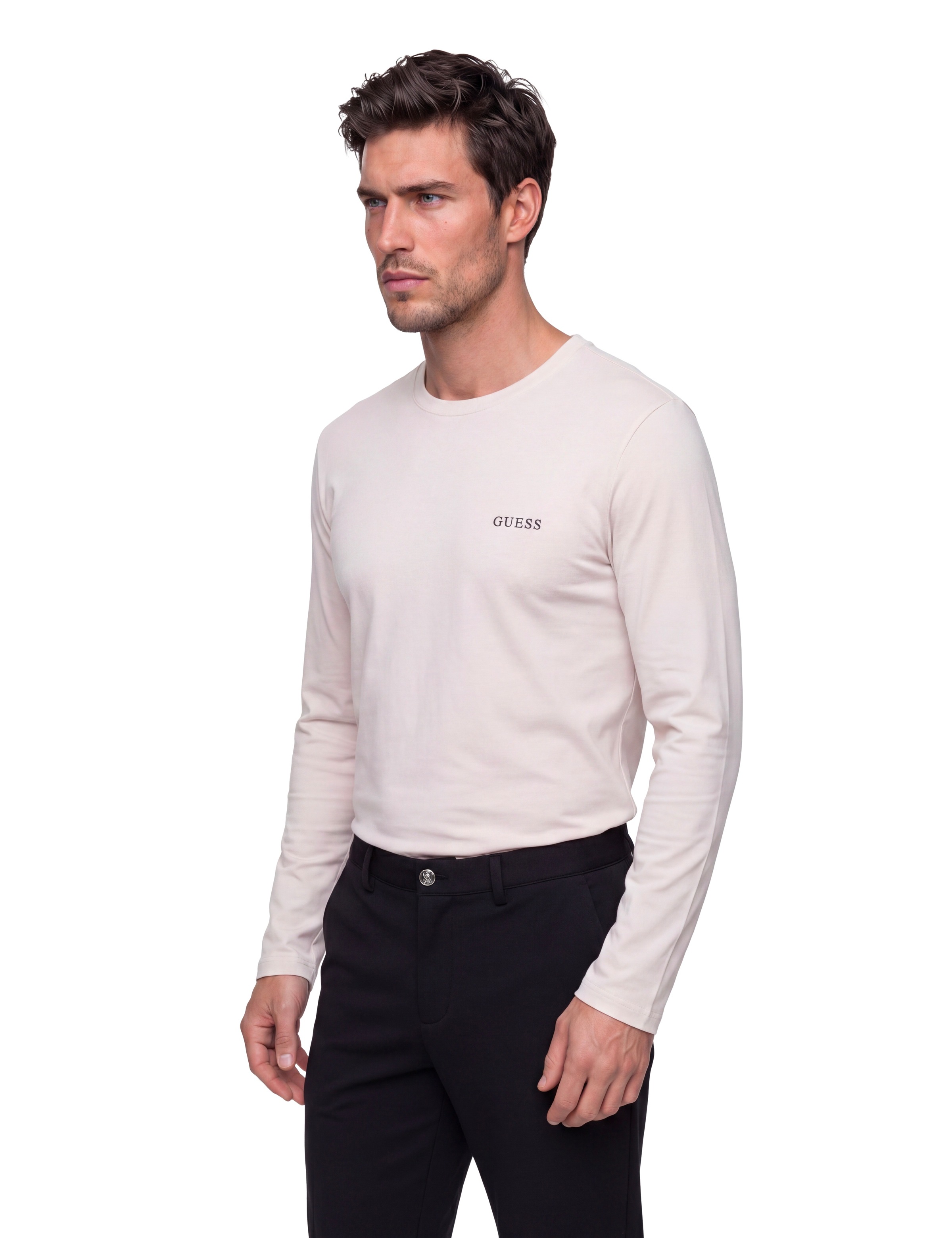 Guess Langarmshirt »TEE CN LS 3 PACK« Packung, 3 aus reiner Baumwolle