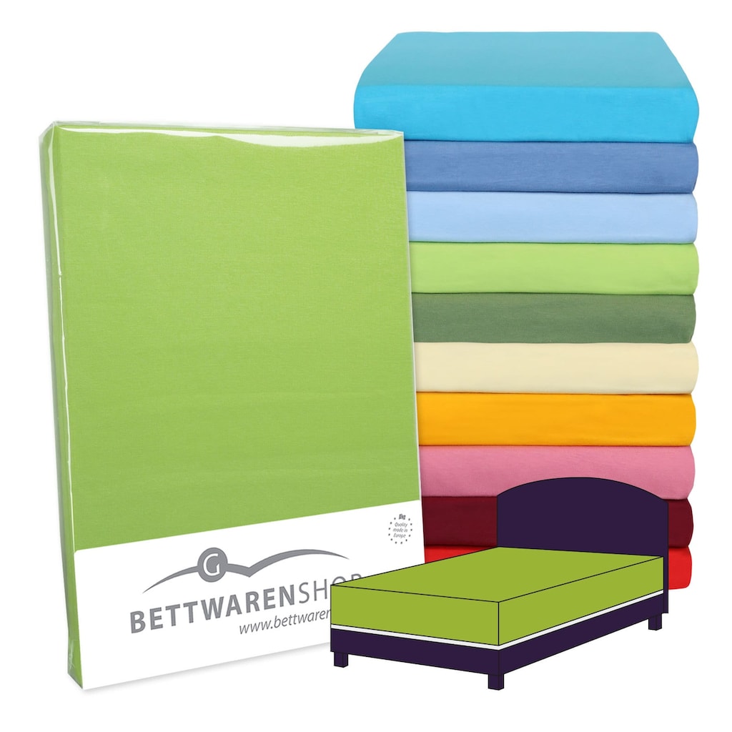 BETTWARENSHOP Spannbettlaken »Boxspring in Gr. 90x200, 140x200 oder 180x200 cm, für Boxspringbett«