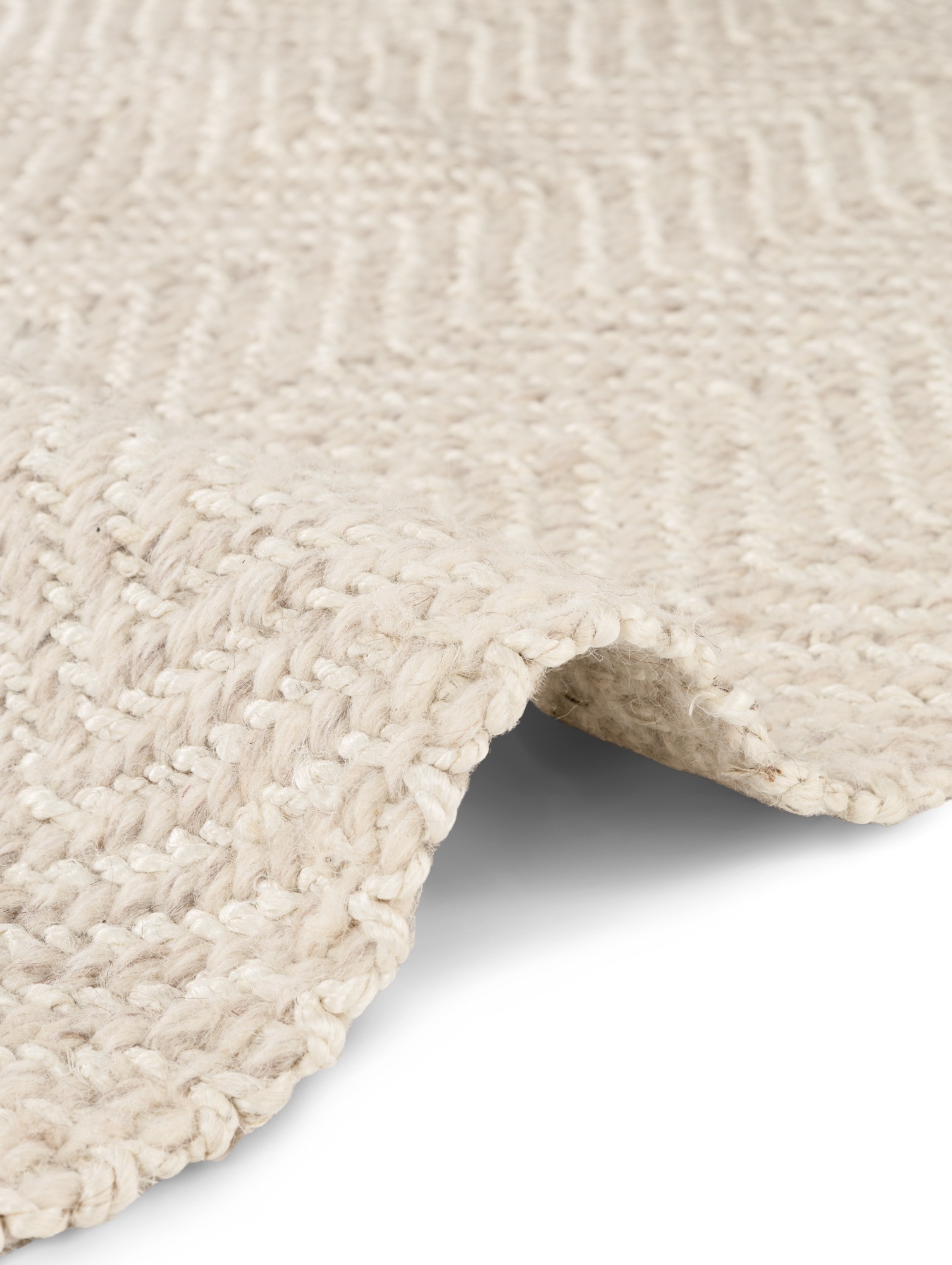 ELLE DECORATION Wollteppich »Majoli«, rechteckig, 10 mm Höhe, Herringbone, Wolle, Jute, Natur, Wohnzimmer, Schlafzimmer, Boho,Skandi
