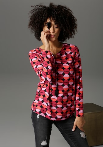 Aniston CASUAL Shirtbluse, mit Kreisen und Streifen bedruckt kaufen