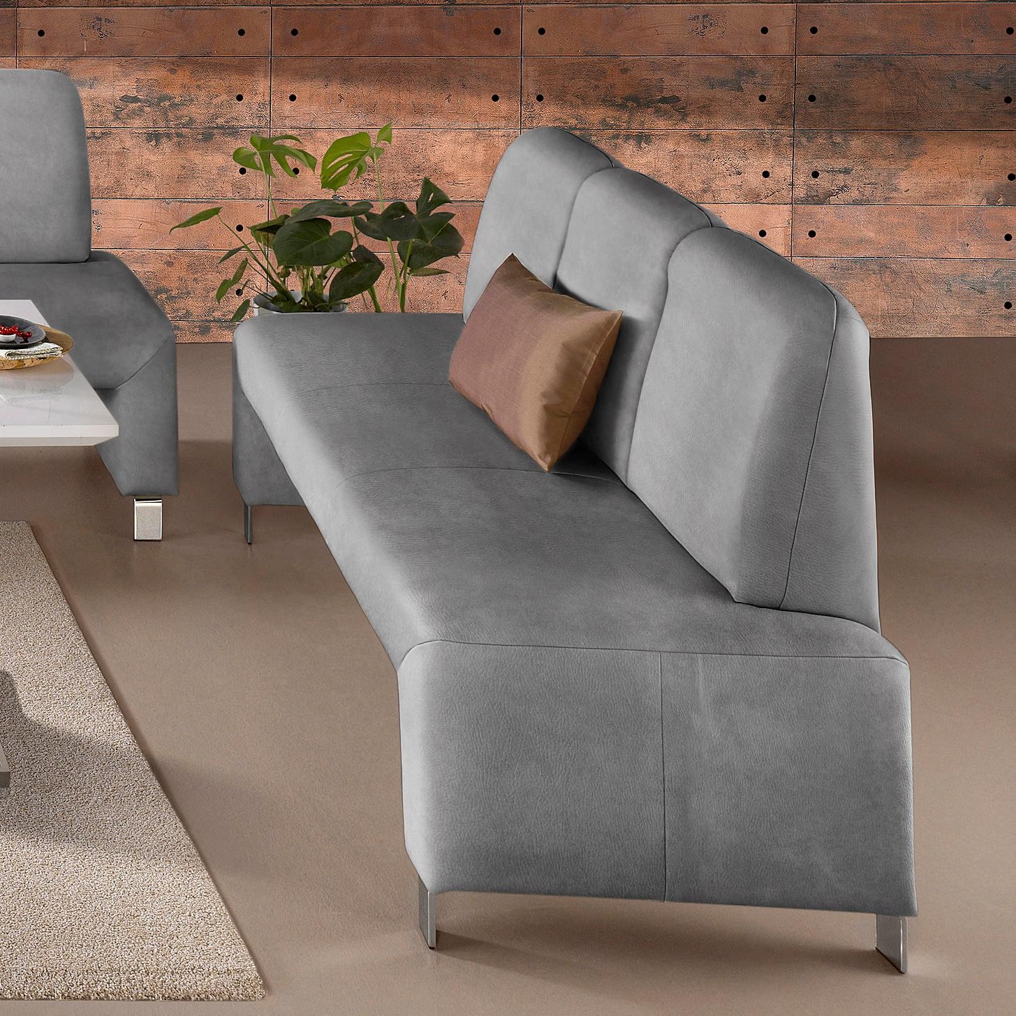 exxpo - sofa fashion, »Intenso, Sitzbank, Breite 182 cm, wahlweise in Leder oder Textil« hohe Bodenfreiheit, frei im Raum stellbar, hoher Sitzkomfort,