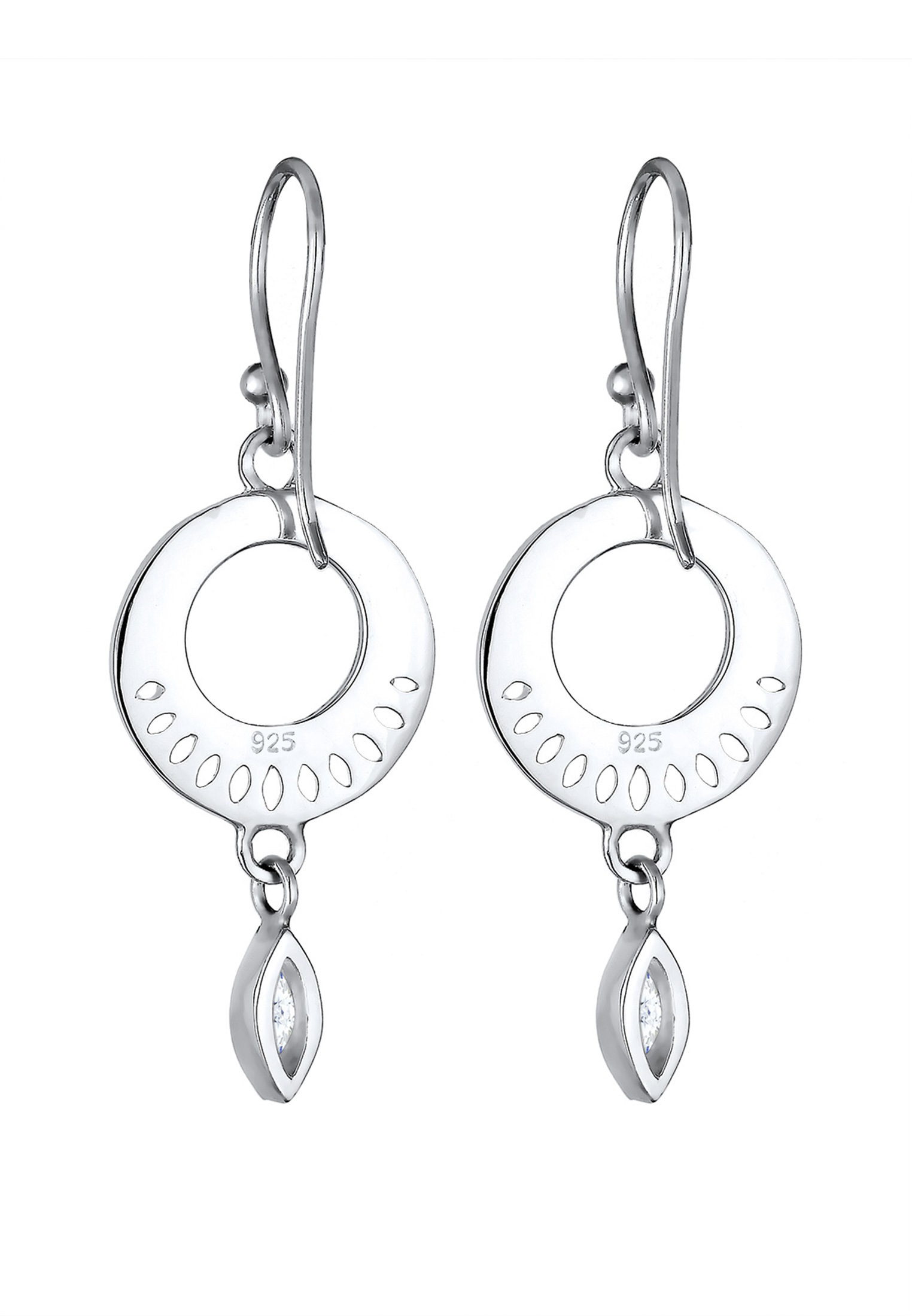 Elli Premium Paar Ohrhänger »Ohrringe Ohrhänger Ornament Zirkonia 925 Sterling Silber«