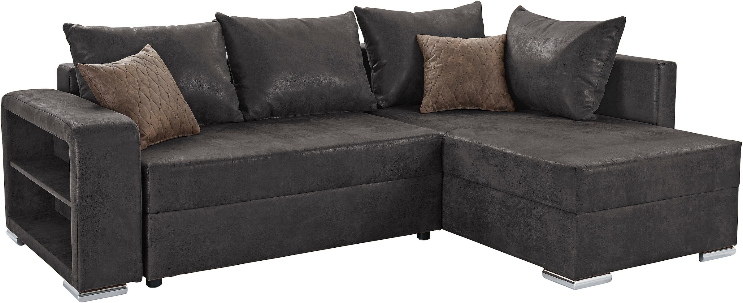 COLLECTION AB Ecksofa »John L-Form«, inklusive Bettfunktion und Bettkasten