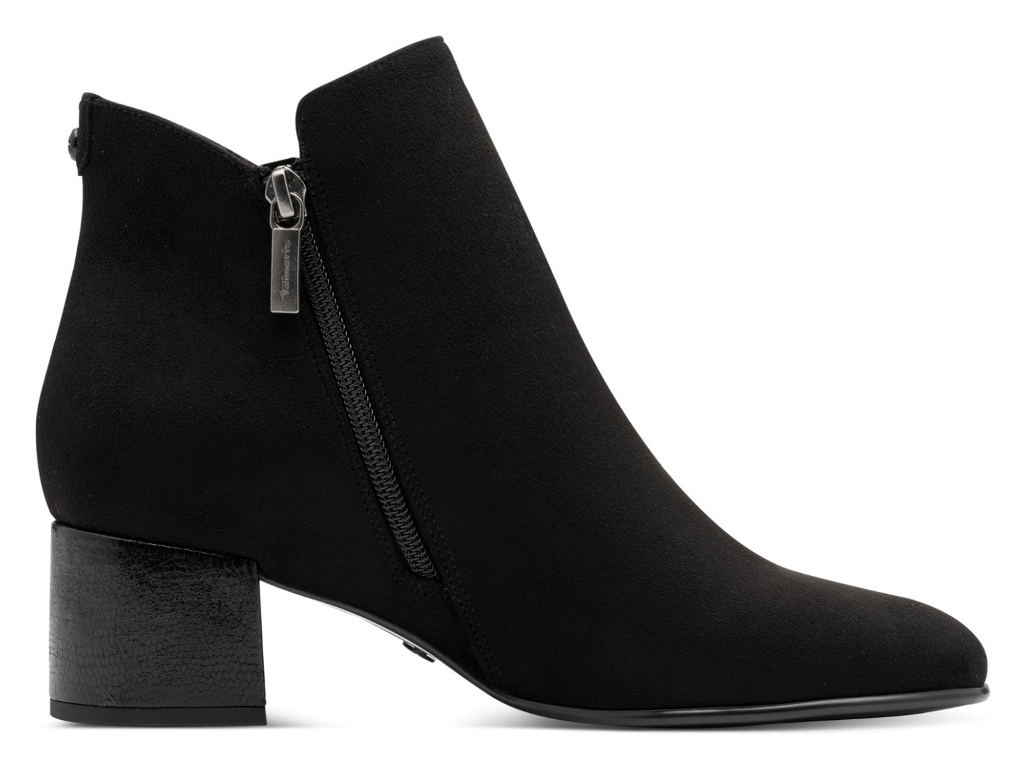 Tamaris Stiefelette  , Blockabsatz, Basicstiefelette in veganer Verarbeitung, schmale Form