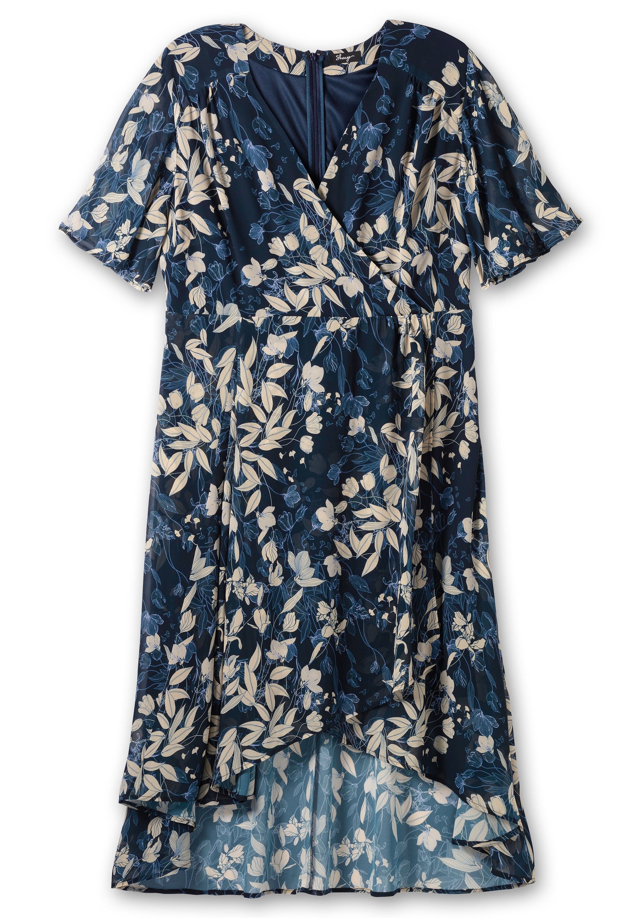 Sheego Abendkleid »Chiffonkleid aus Chiffon, in Wickeloptik«