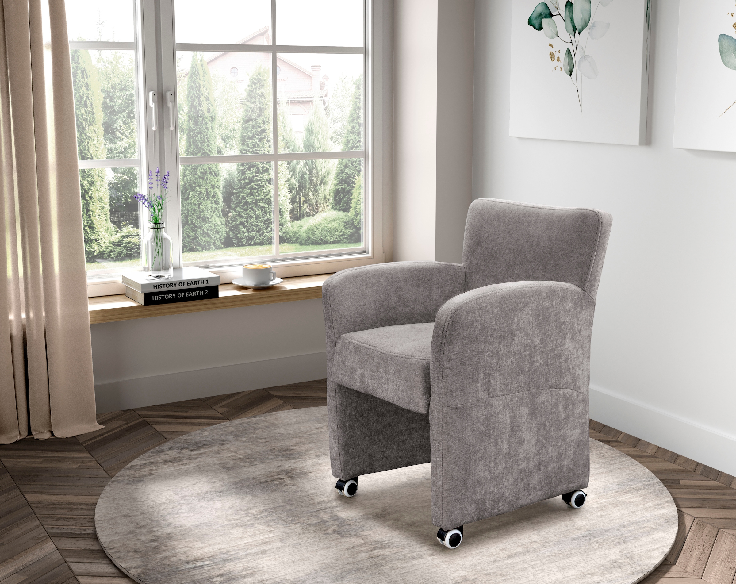 exxpo - sofa fashion Sessel »Intenso, Loungesessel, modern« hohe Bodenfreiheit, frei im Raum stellbar, hoher Sitzkomfort