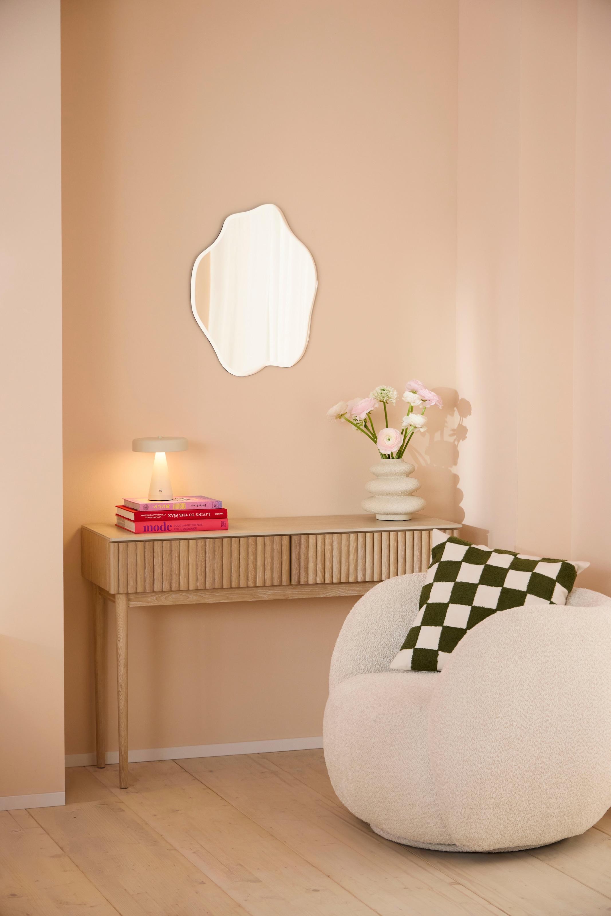 homsy by Ana Johnson Dekokissen »Chessley« 3D-Optik aus Baumwolle, Zweiseitiges Design, Pflegeleicht, 1er Pack