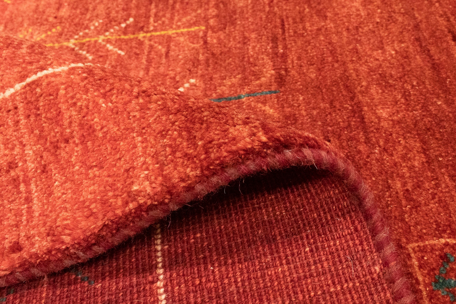 morgenland Wollteppich »Gabbeh Teppich handgeknüpft handgeknüpft rechteckig, rot«