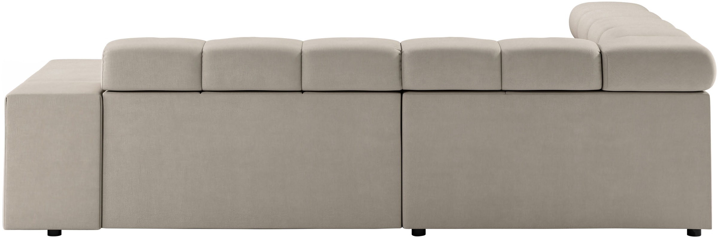 INOSIGN Ecksofa »Ancona, incl. Kopfteilverstellung + 3 Zierkissen, L-Form, Breite 249cm«, wahlweise motorische Sitztiefenverstellung, B/T(H: 249/215/70 cm