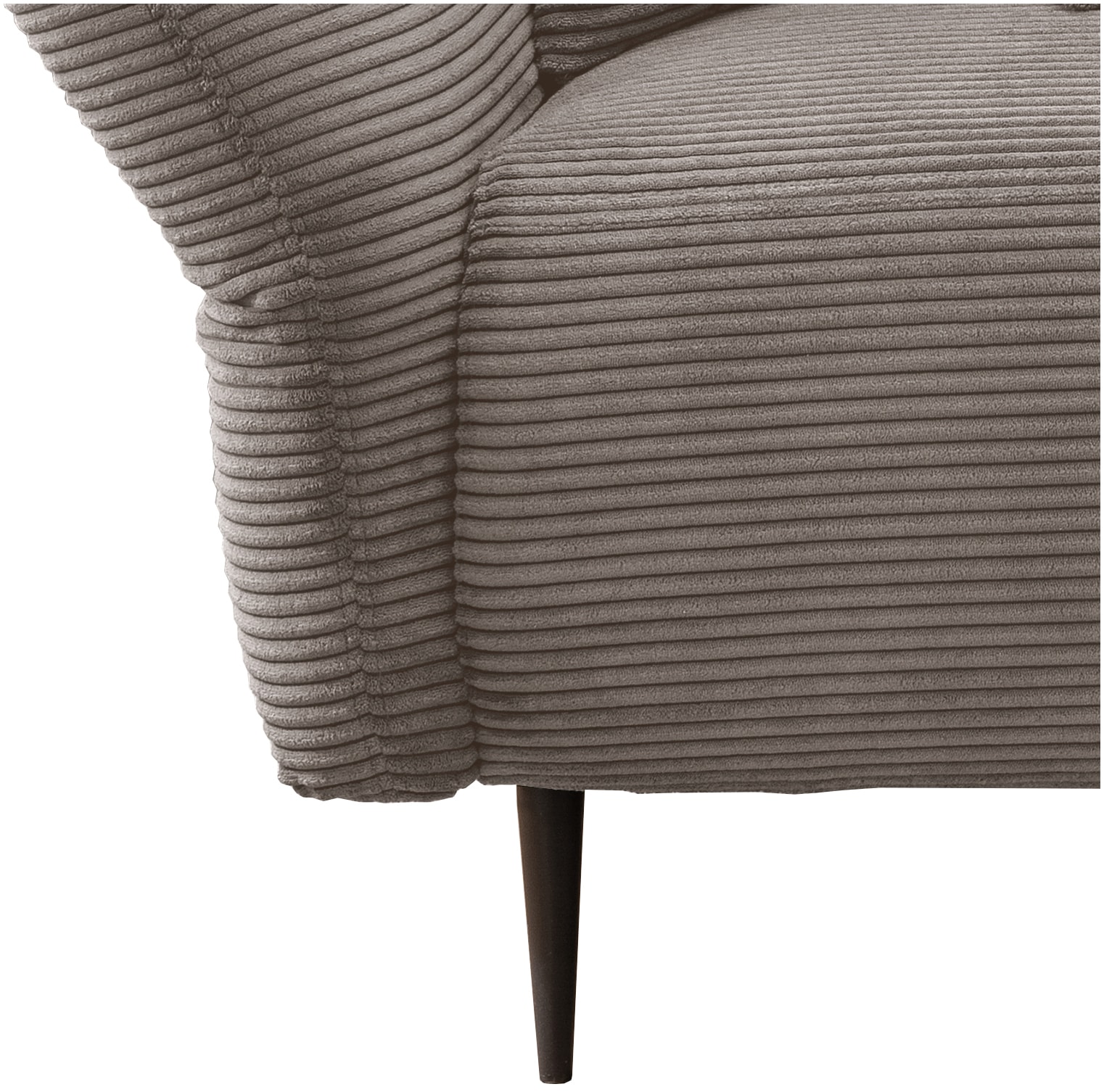Home affaire Ecksofa »Lazio modern und bequem, schmale Armlehnen, tolle Detailverarbeitung« zwei verschiedene Fußfarben wählbar