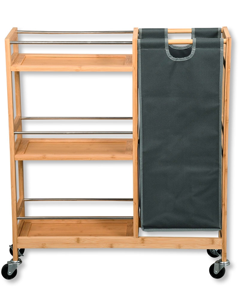 KESPER Nischenwagen mit Flaschensammler, Bambus
