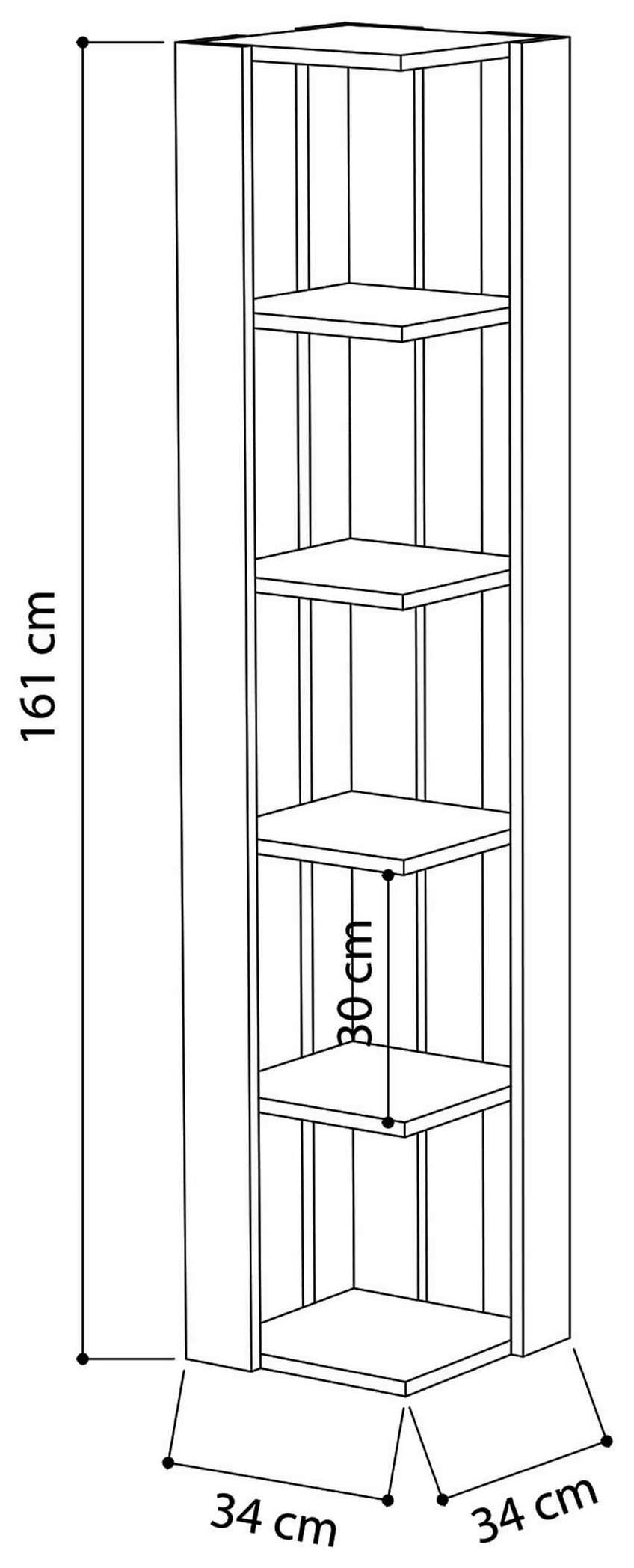 Decortie Eckregal »Nati Eckregal« Packung,  Leichte Montage, Lagerung, Platzsparend