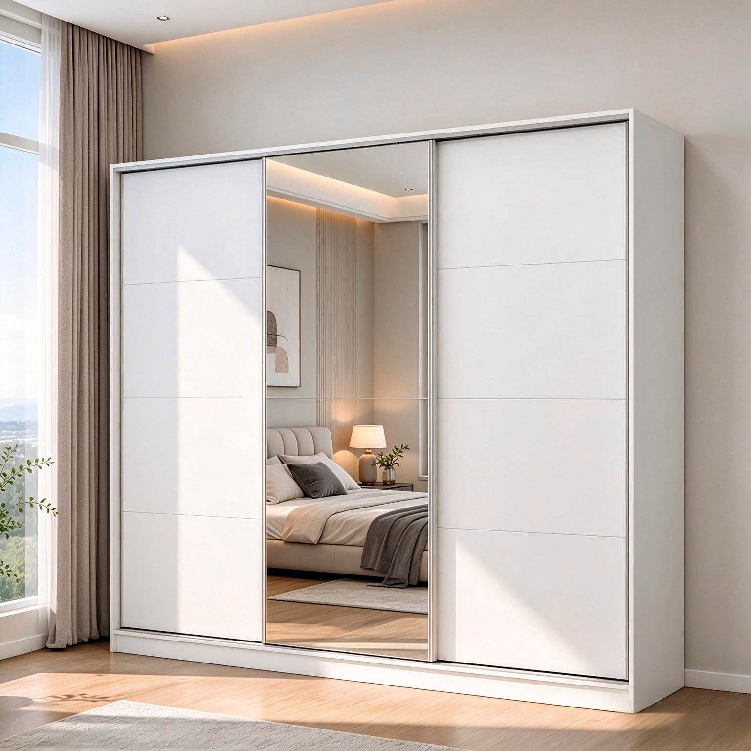 OTTO home Kleiderschrank »Trento Schlafzimmerschrank mit Premium Ausstattung &  Schiebetüren« Leichtgängige Schiebetüren mit Softclose und tolle Innenaussatttung