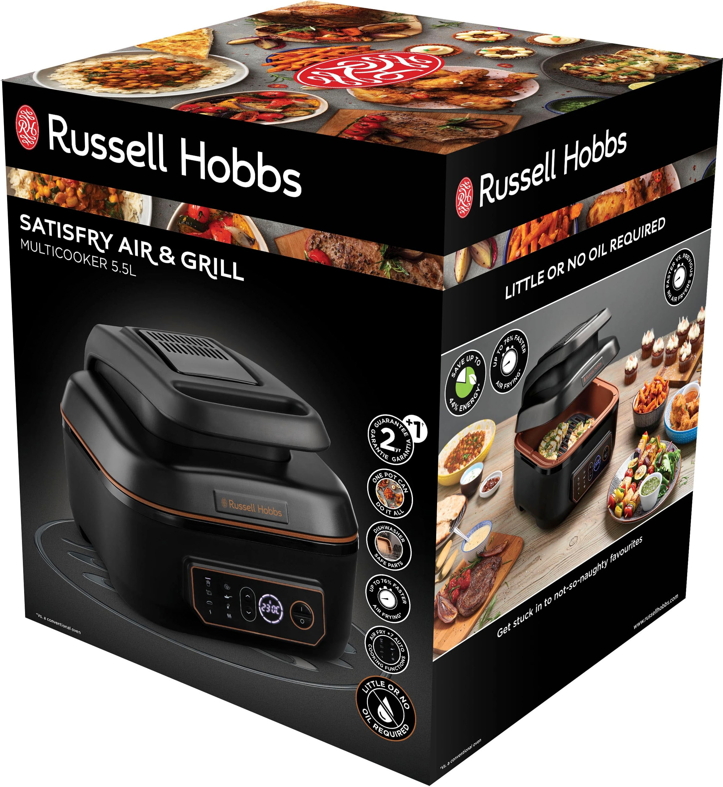 RUSSELL HOBBS Heißluftfritteuse »Multikocher SatisFry Air & Grill 26520-56«, 1745 W, Fassungsvermögen 5,5 l, groß - 5,5 l