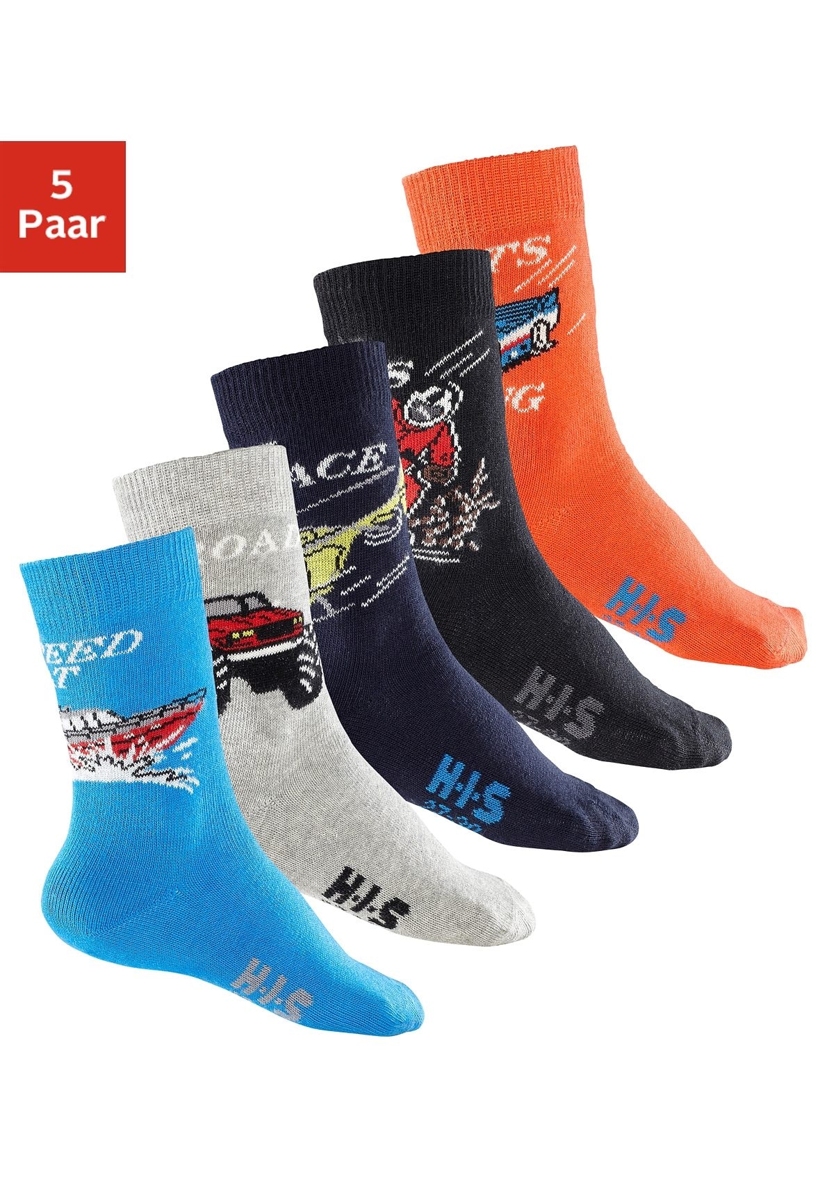 H.I.S Socken, (Packung, 5 Paar), mit Automotiven