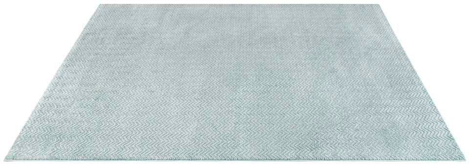 Carpet City Teppich »Friseé-Teppich FANCY805«, rechteckig, 12 mm Höhe, Läufer, Kurzflor, Einfarbig, 3D-Optik, Zickzack Look, Wohnzimmer