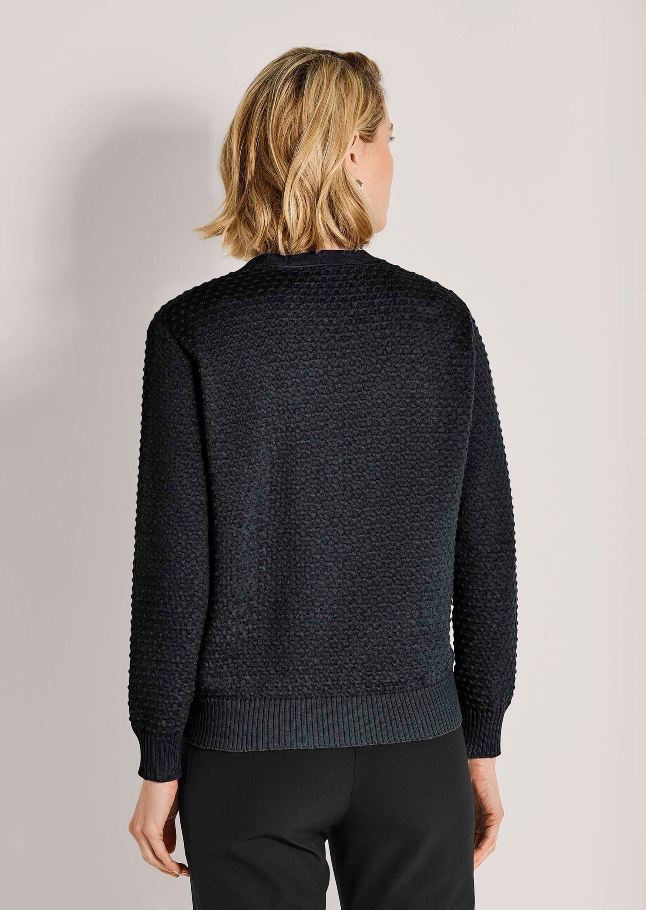 MADELEINE Strickjacke »Strickjacke Eleganter Cardigan mit V-Ausschnitt« Strukturstrick