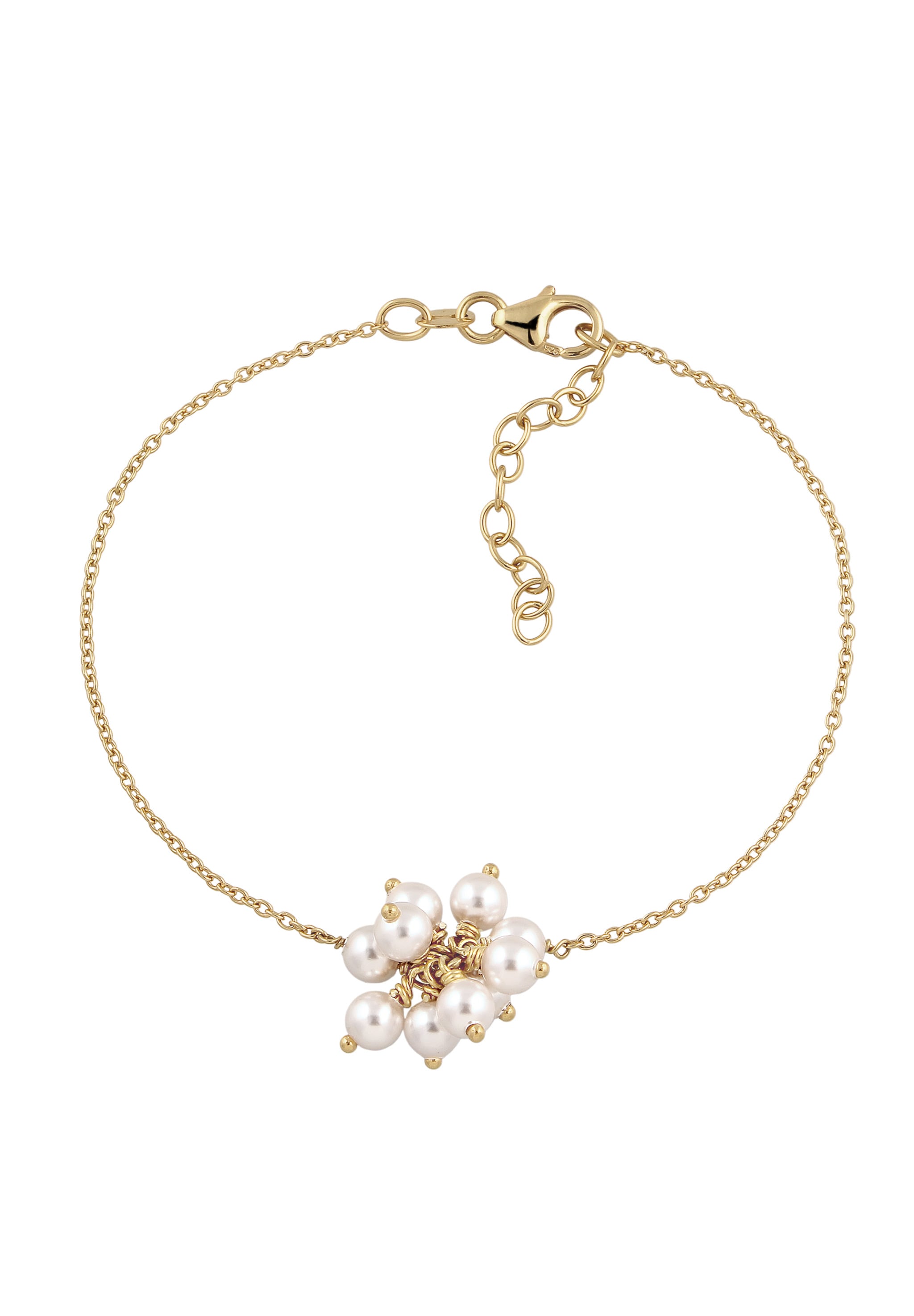 Elli Armkette »Armband Blume Perlen von Swarovski(R) 925 Sterling Silber vergoldet«