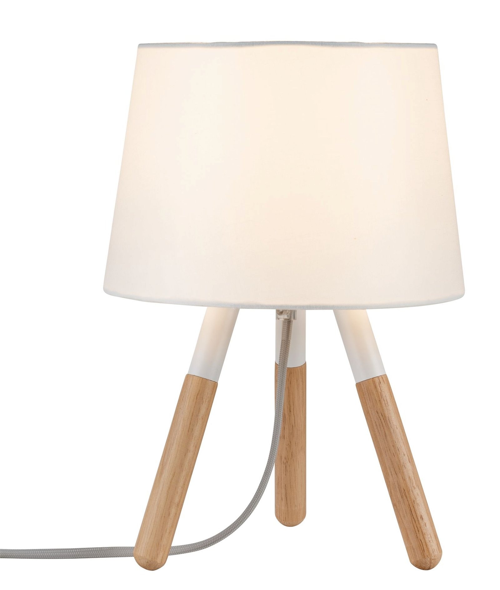 Paulmann Tischleuchte »Neordic Berit max.1x20W E27 Weiß/Holz 230V Stoff/Metall«, 1 flammig, Leuchtmittel E27 | ohne Leuchtmittel