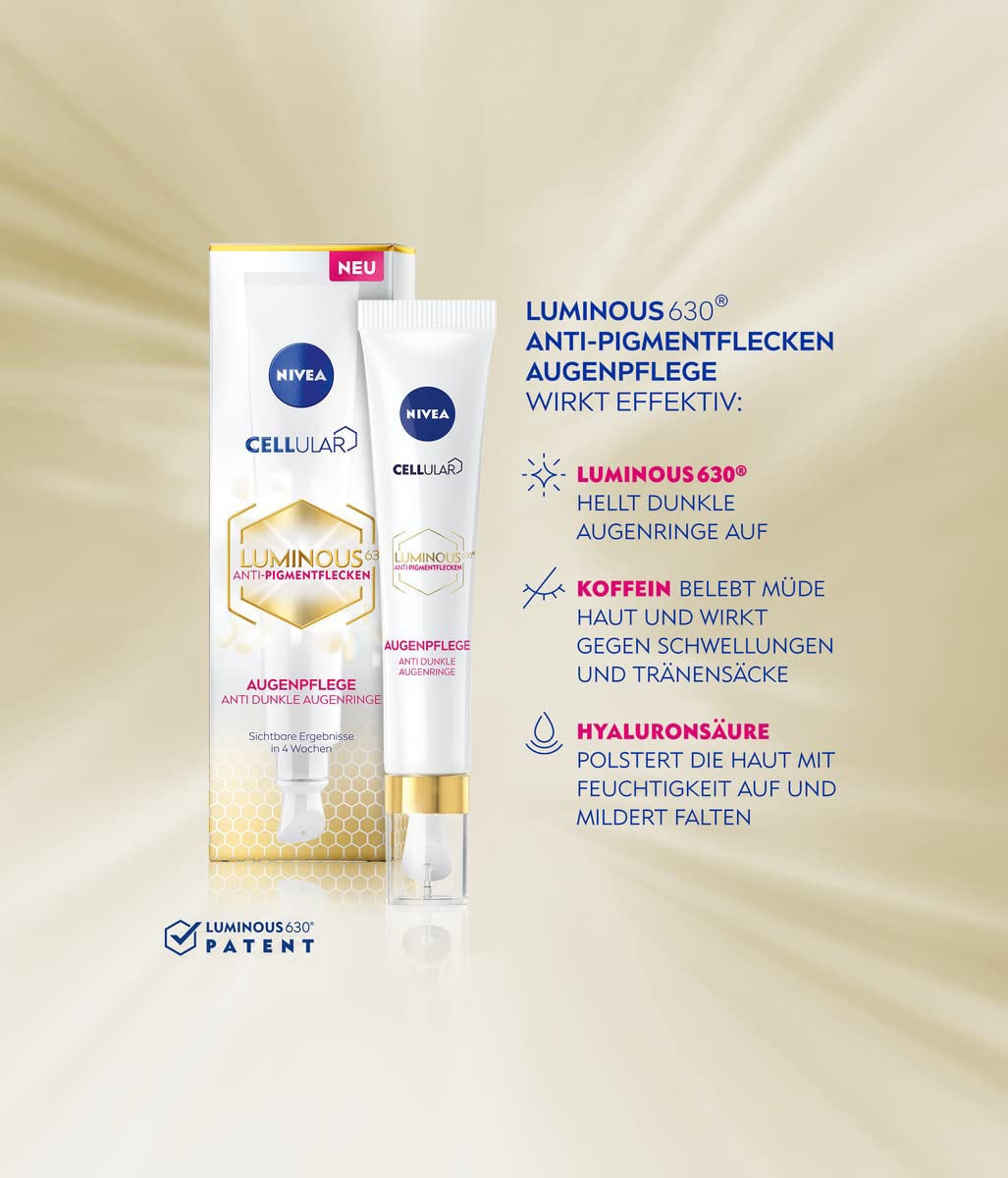 Nivea Augencreme »LUMINOUS630 Anti-Pigmentflecken Augenpflege, Anti-Aging-Augencreme«, Anti-Aging-Augencreme