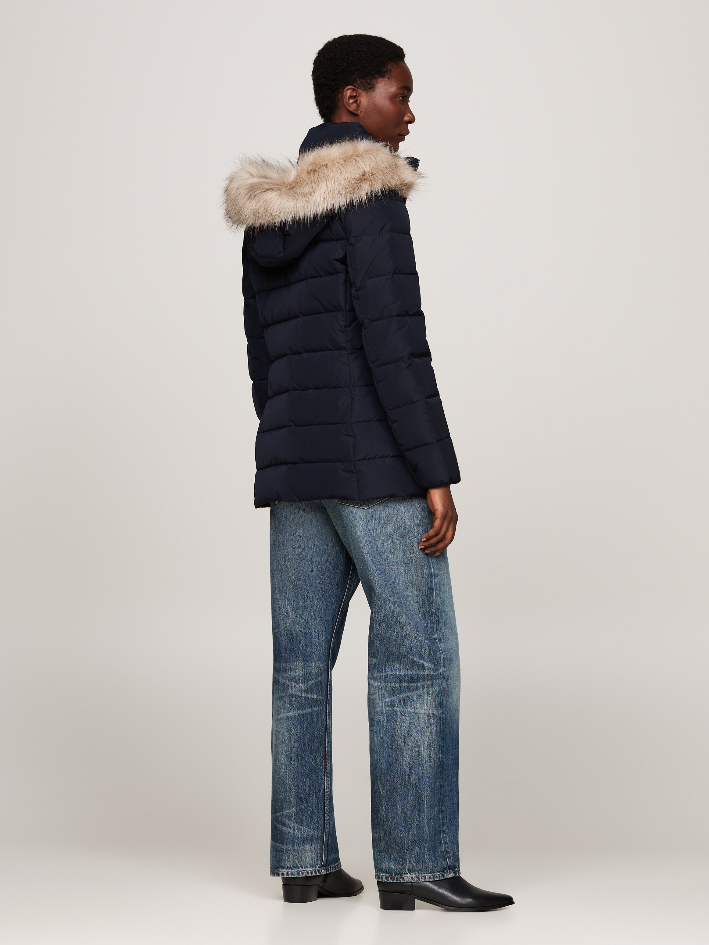 Tommy Hilfiger Steppjacke, mit Kapuze, mit Logopatch