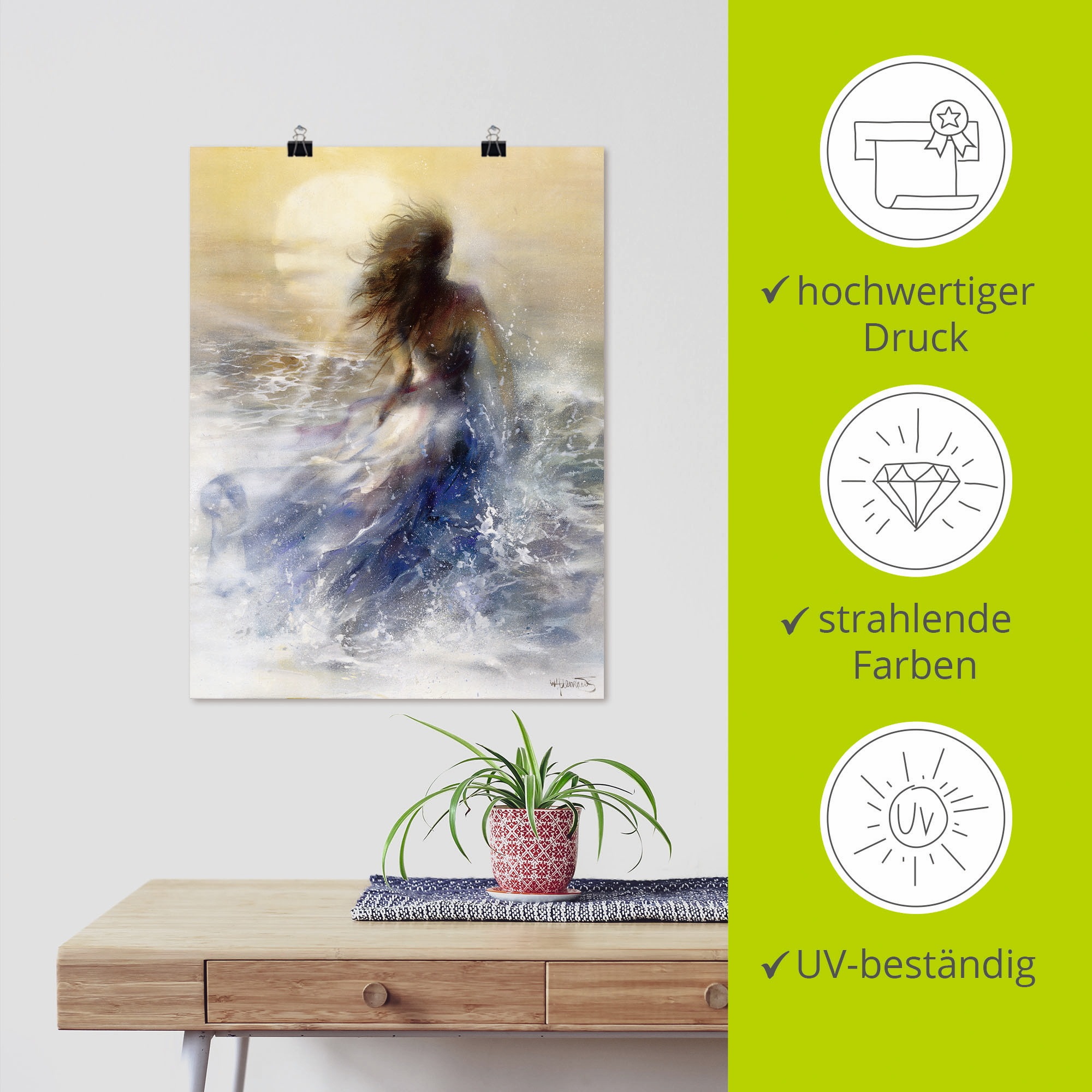 Artland Wandbild »Sommer I« Frau 1 Stk. tlg. als Leinwandbild, Poster, Wandaufkleber in verschied. Größen