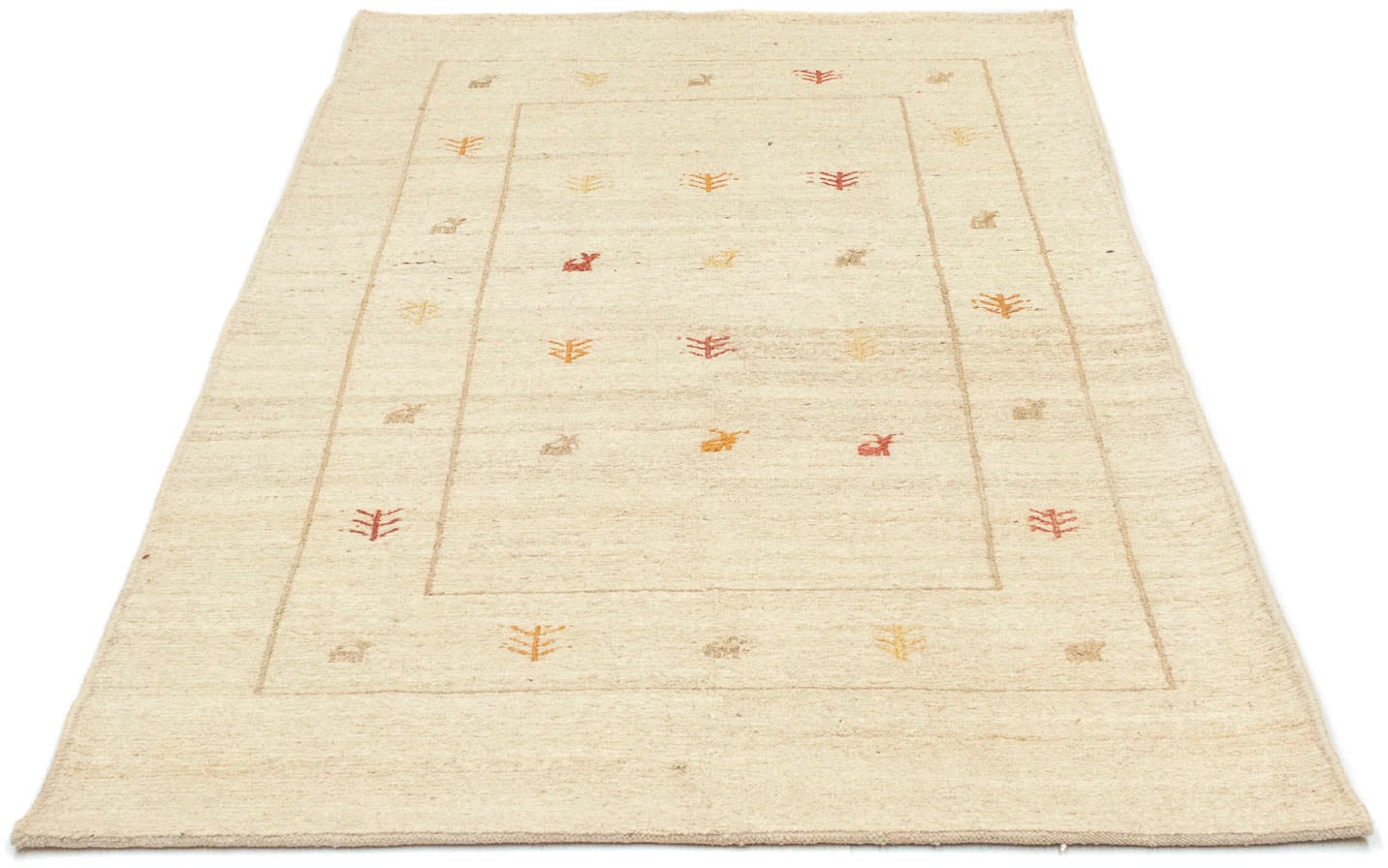 morgenland Wollteppich »Gabbeh Teppich handgeknüpft kaufen handgeknüpft beige«, online rechteckig